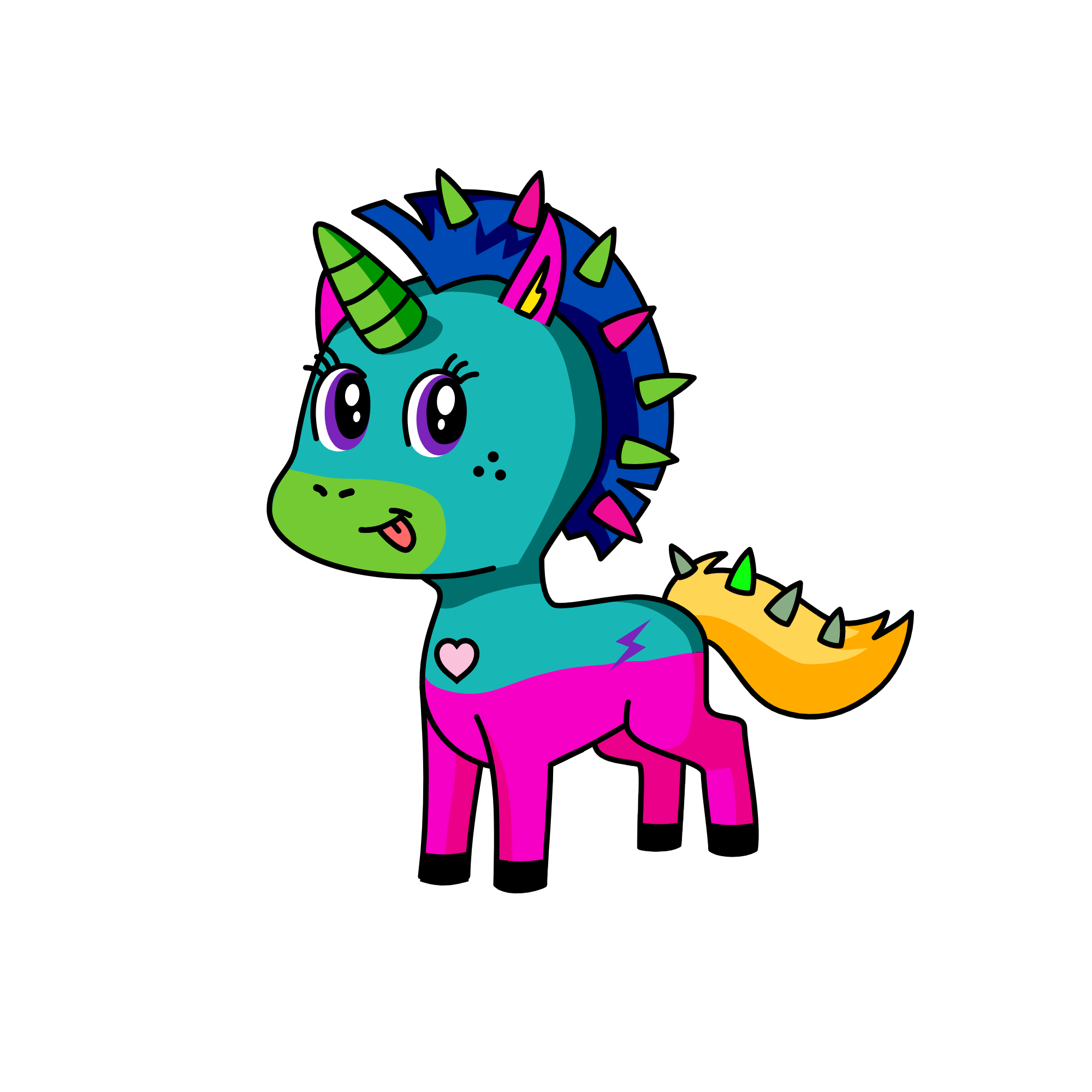 Sparkles, the unicorn