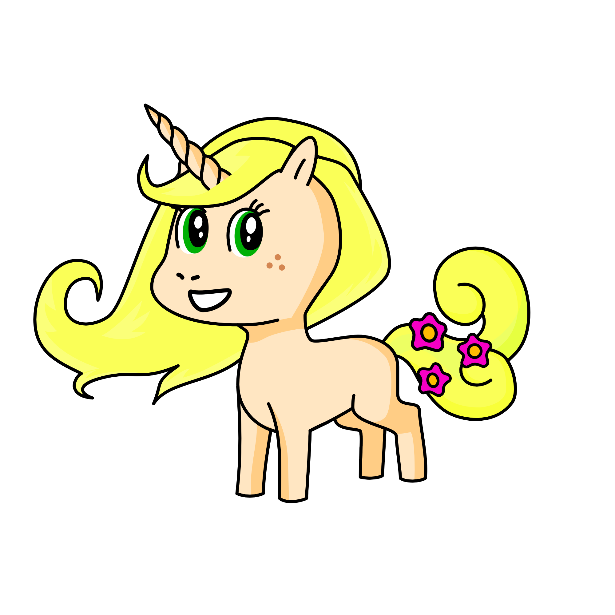Rapunzel, the unicorn