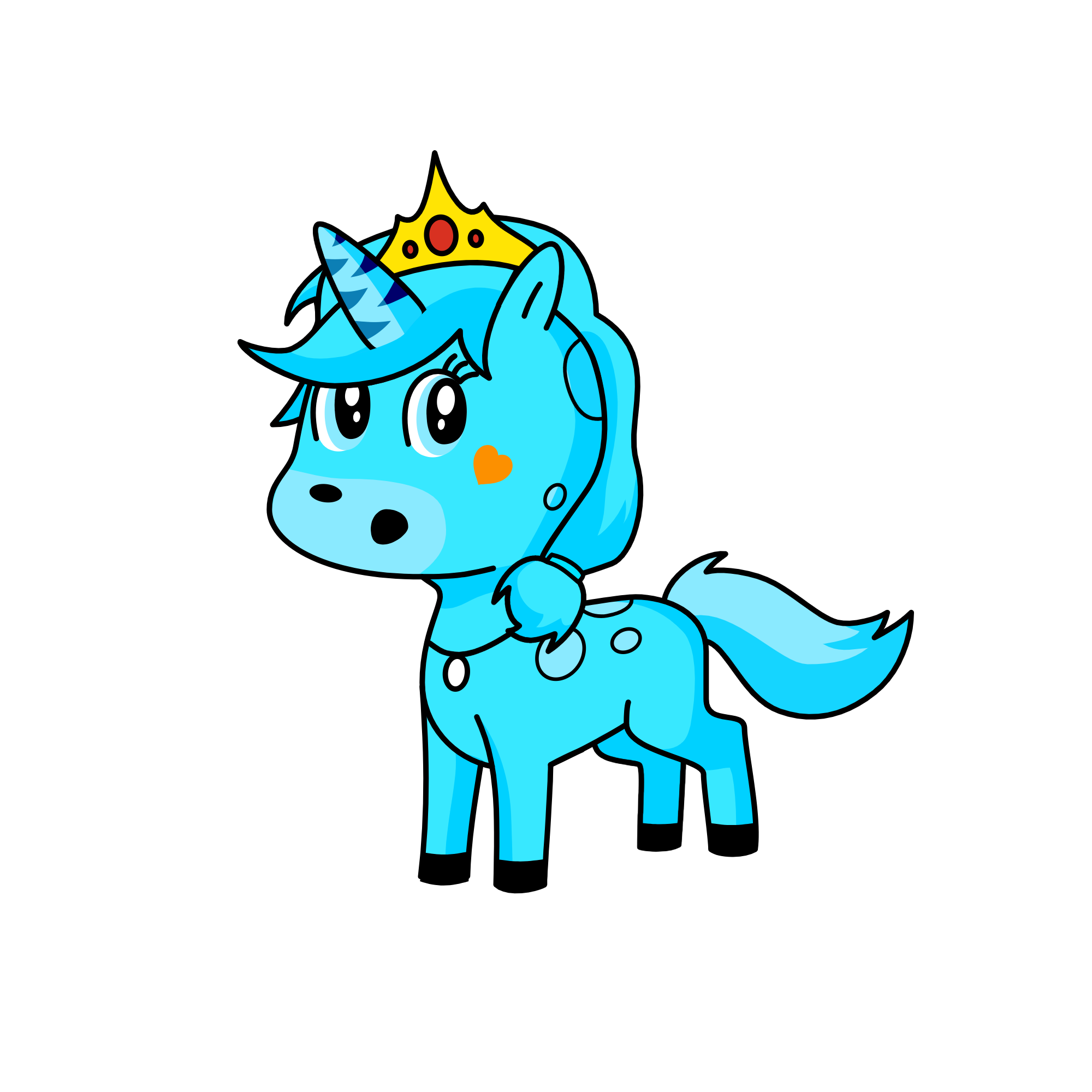 bluey, the unicorn