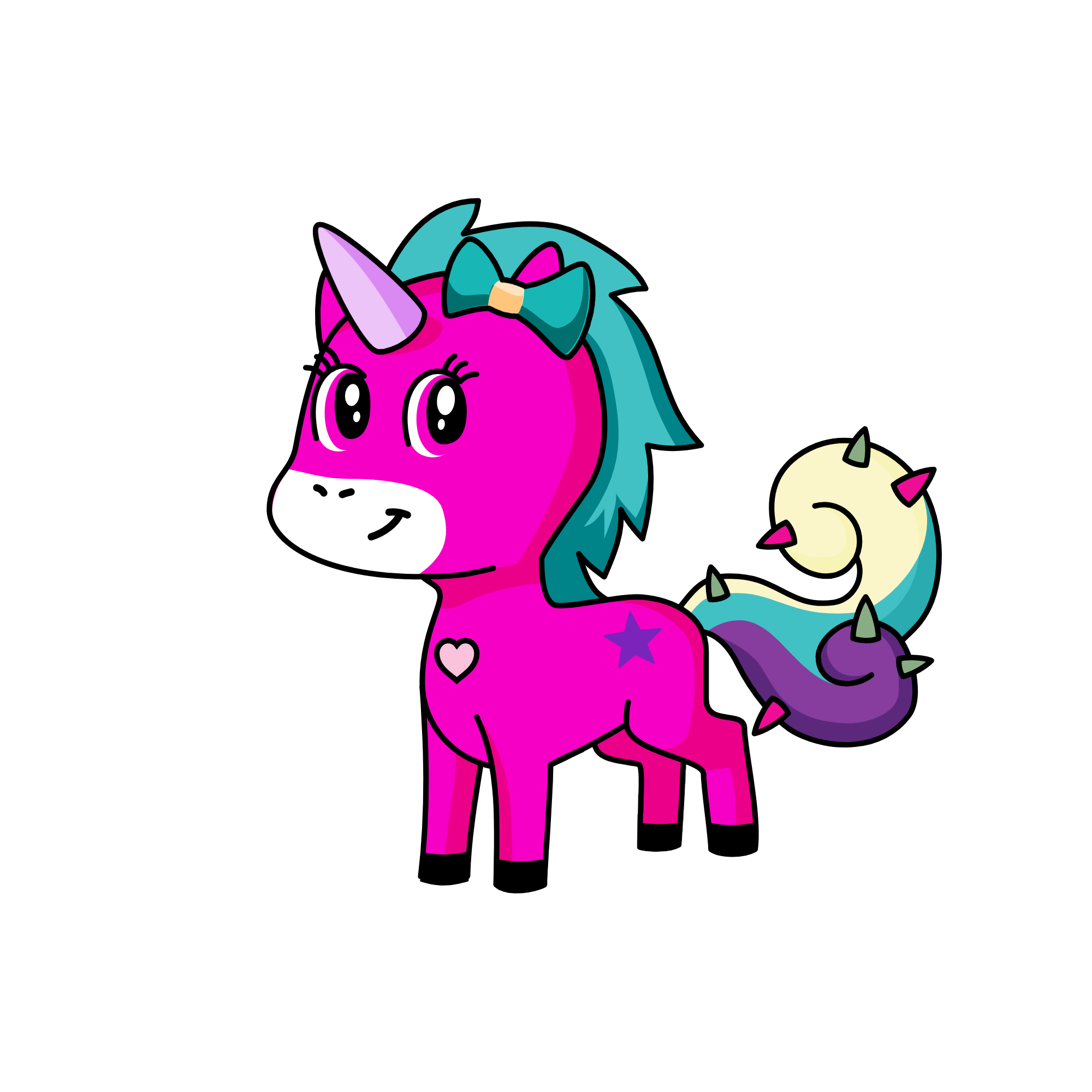 Rainbow, the unicorn