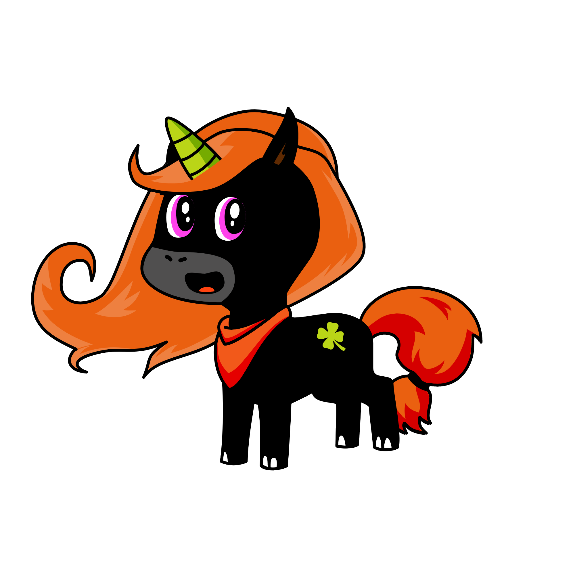 blacky blacky, the unicorn