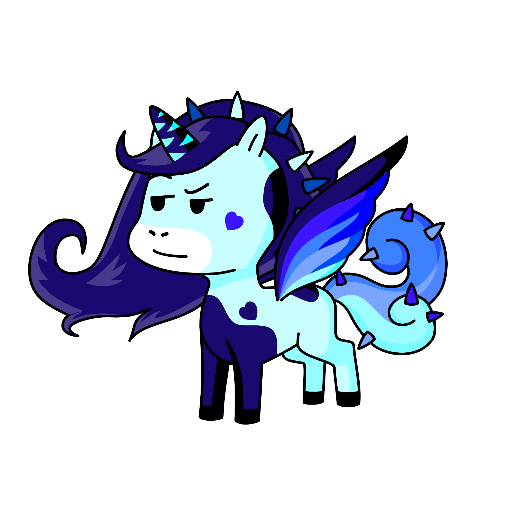 Snow, but snow isn't dark blue. Plus i don't know why some people call me a logic freak, the unicorn