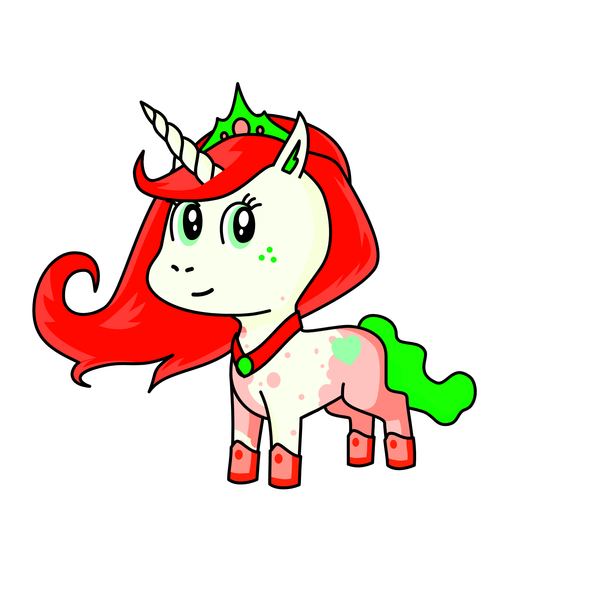 Christmas, the unicorn