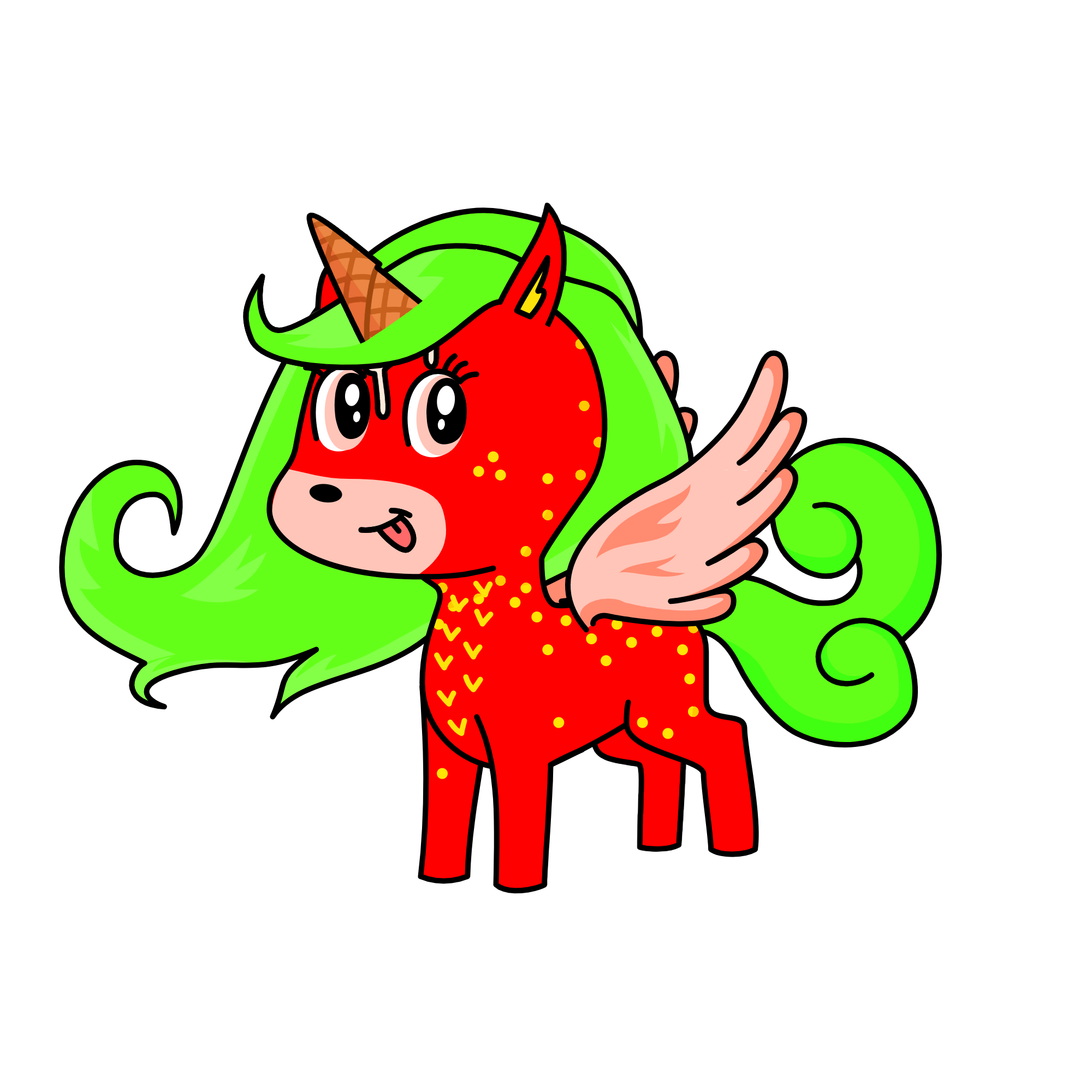 strawberry squishy, the unicorn