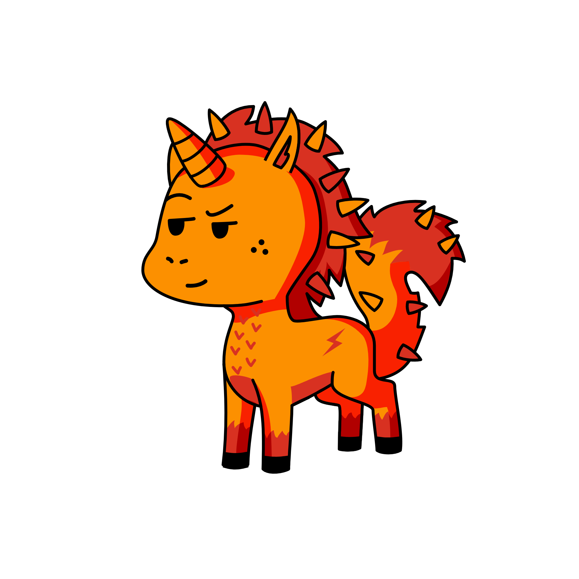red, the unicorn