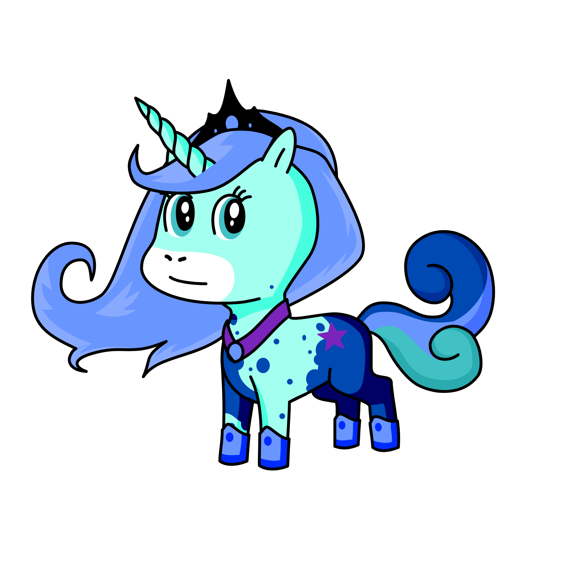 aurora Queen of the Artic night, the unicorn