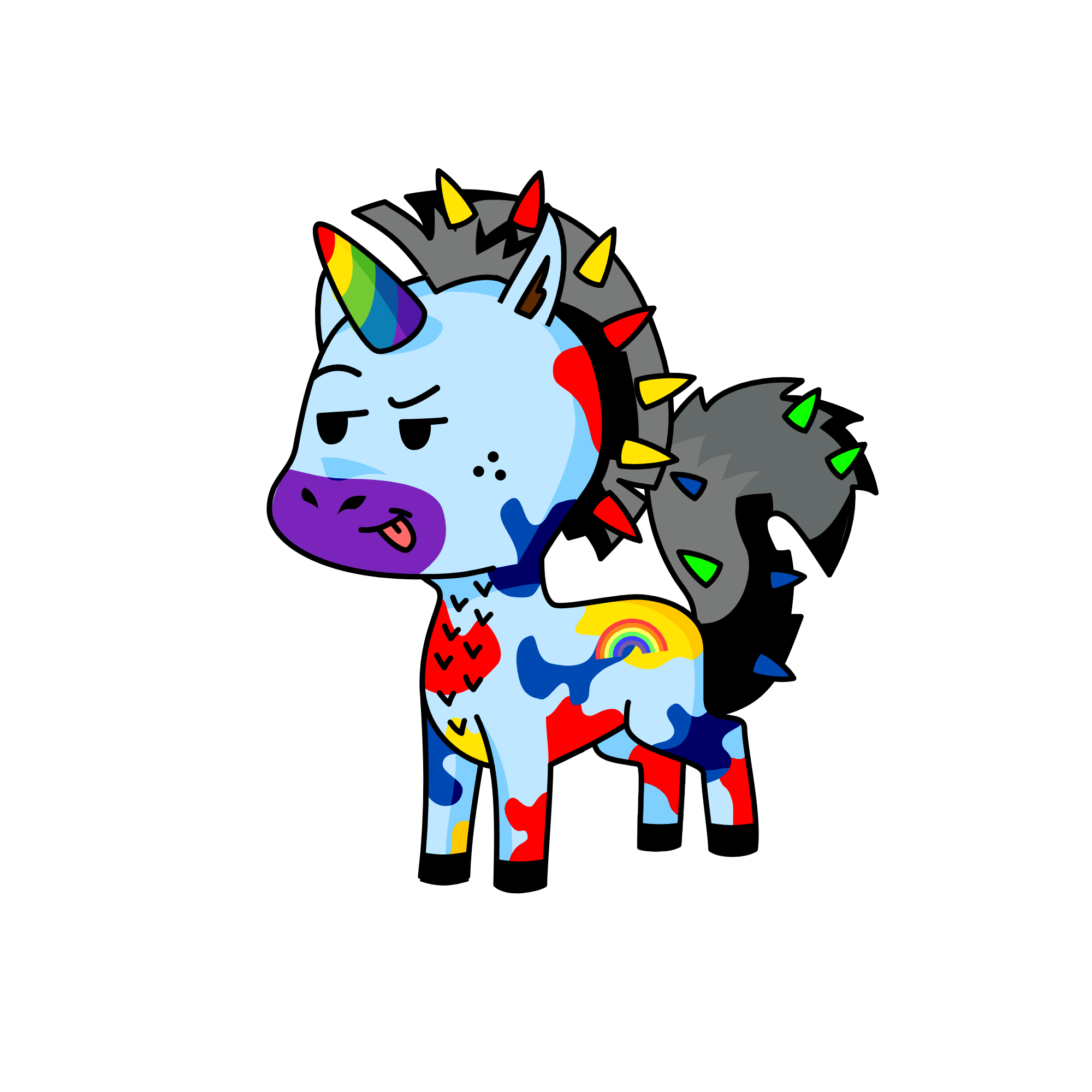 Rainbow, the unicorn