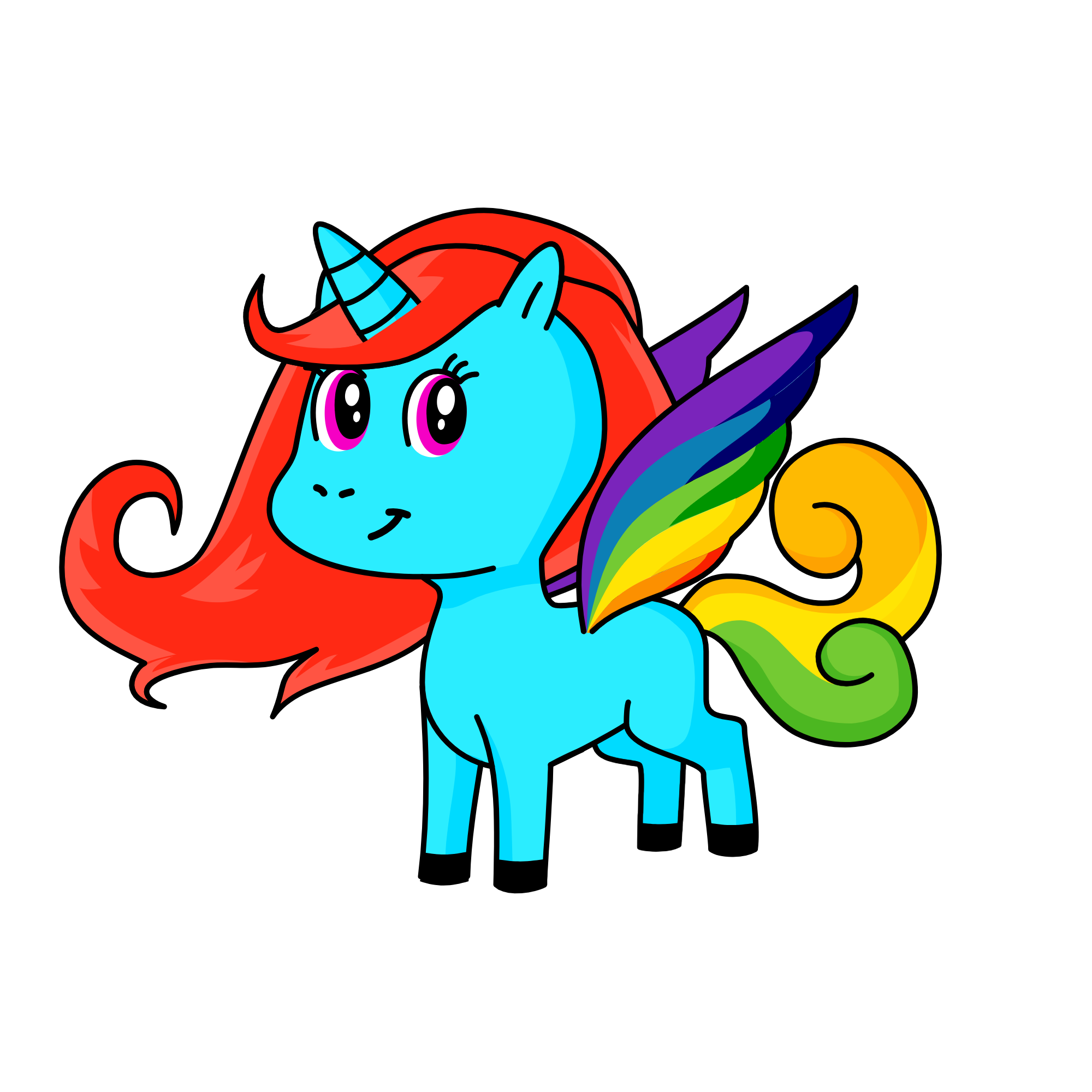 Rainbow Dash, the unicorn
