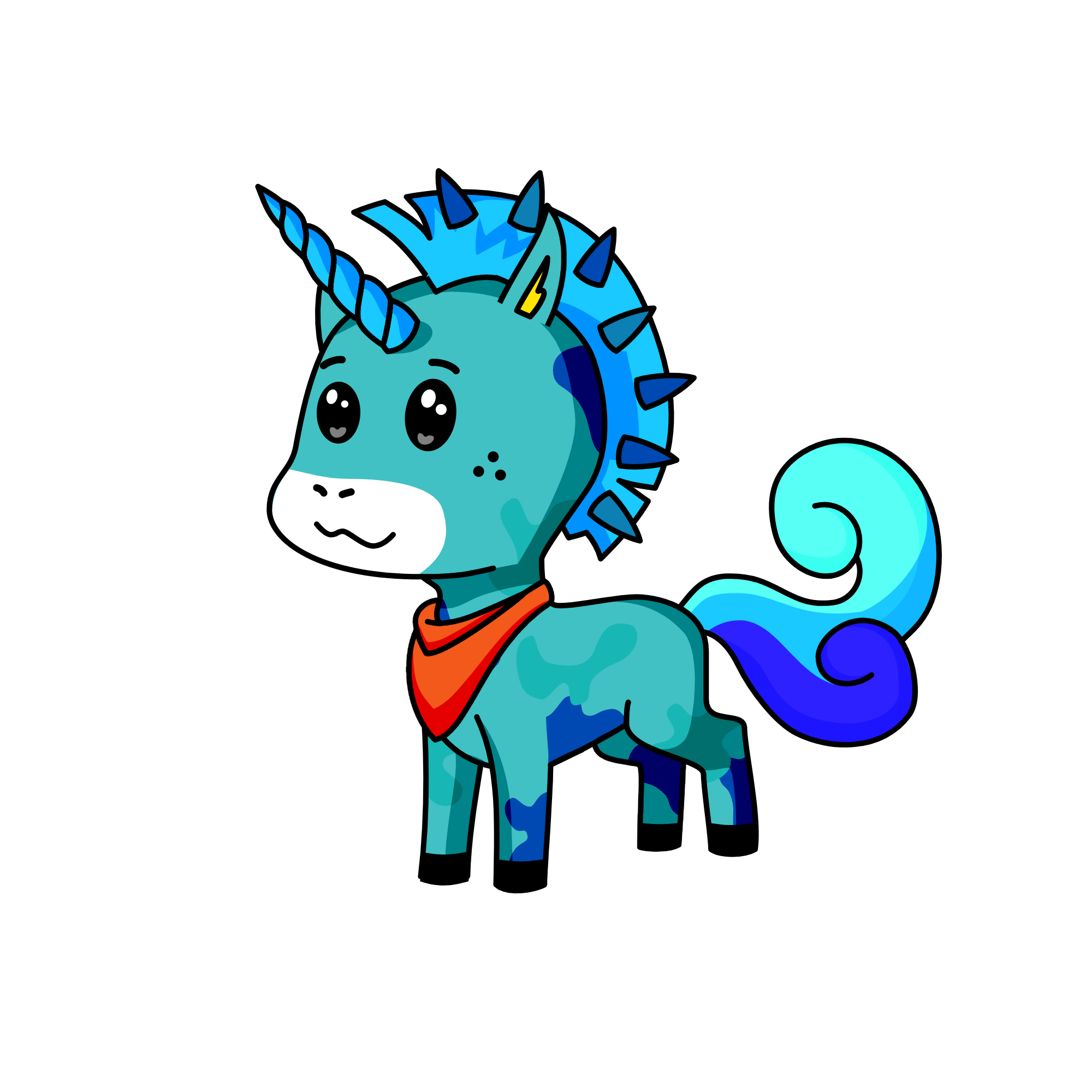 blu, the unicorn