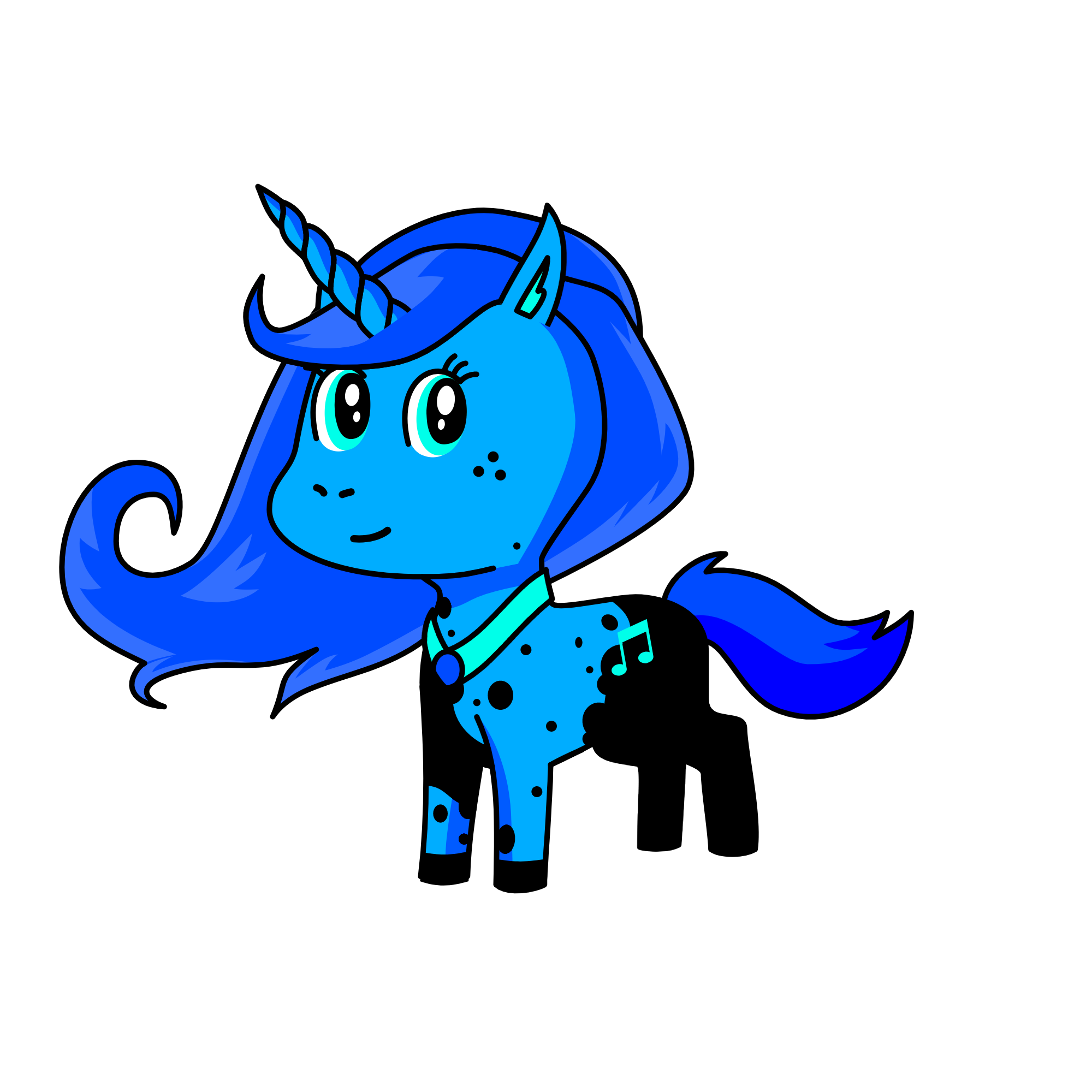 Furryneonblue, the unicorn