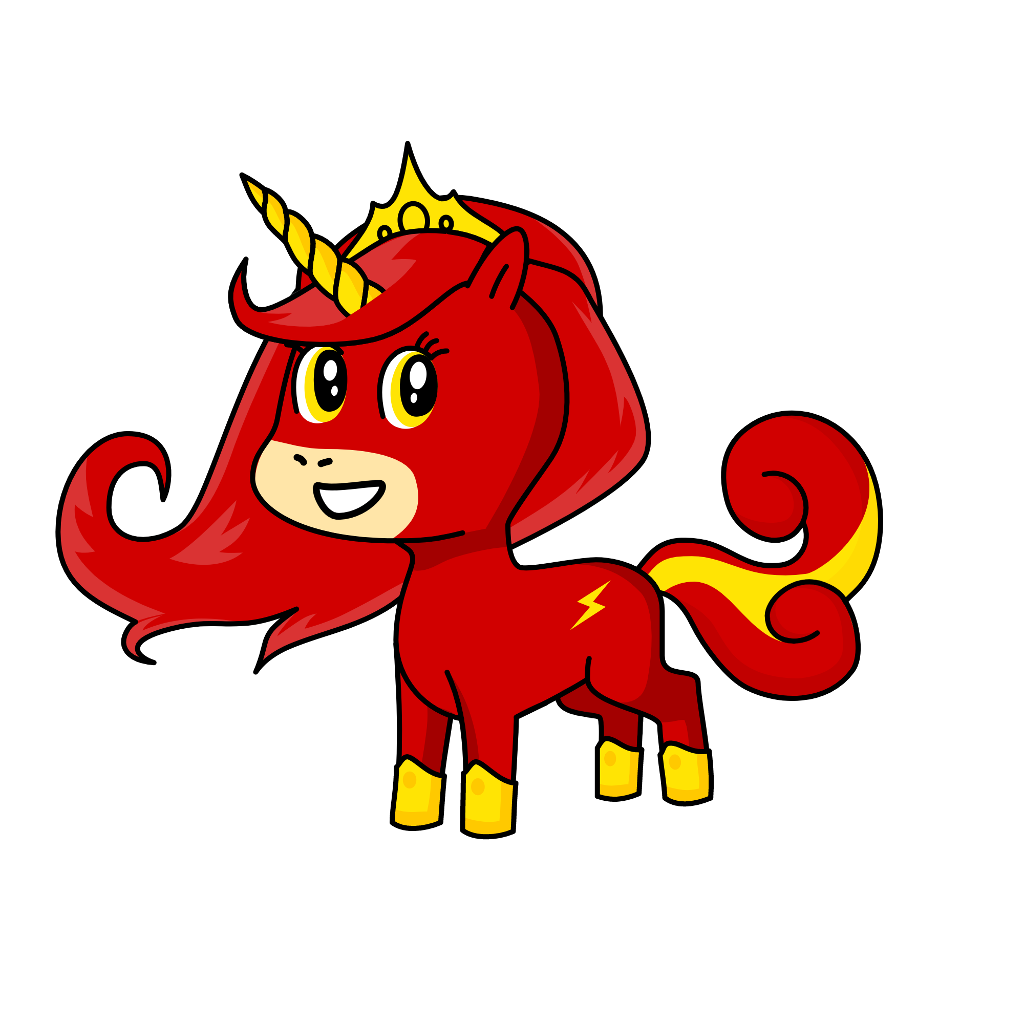 The flash but a girl, the unicorn