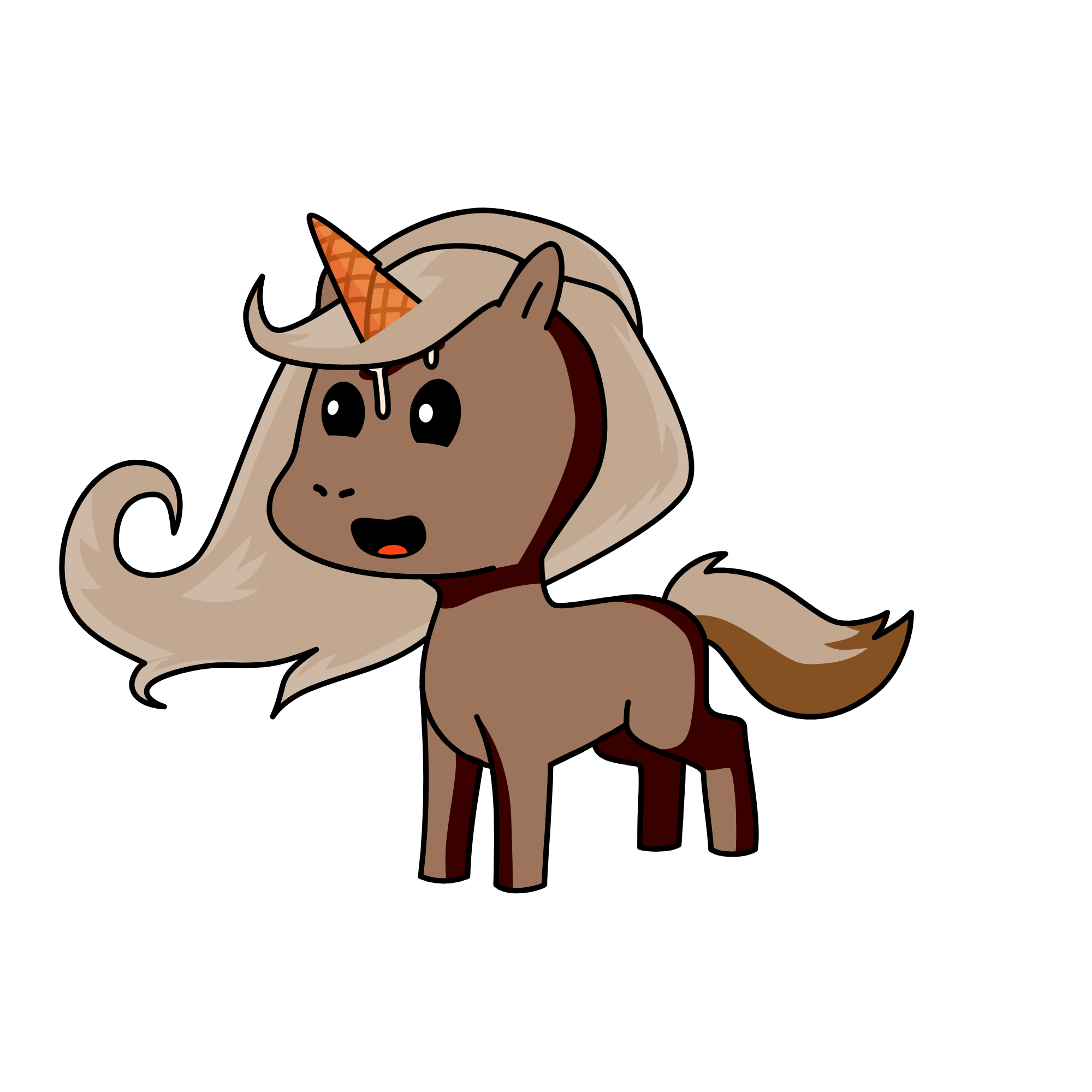 CHOCOLATE ICE-CREAM!!, the unicorn