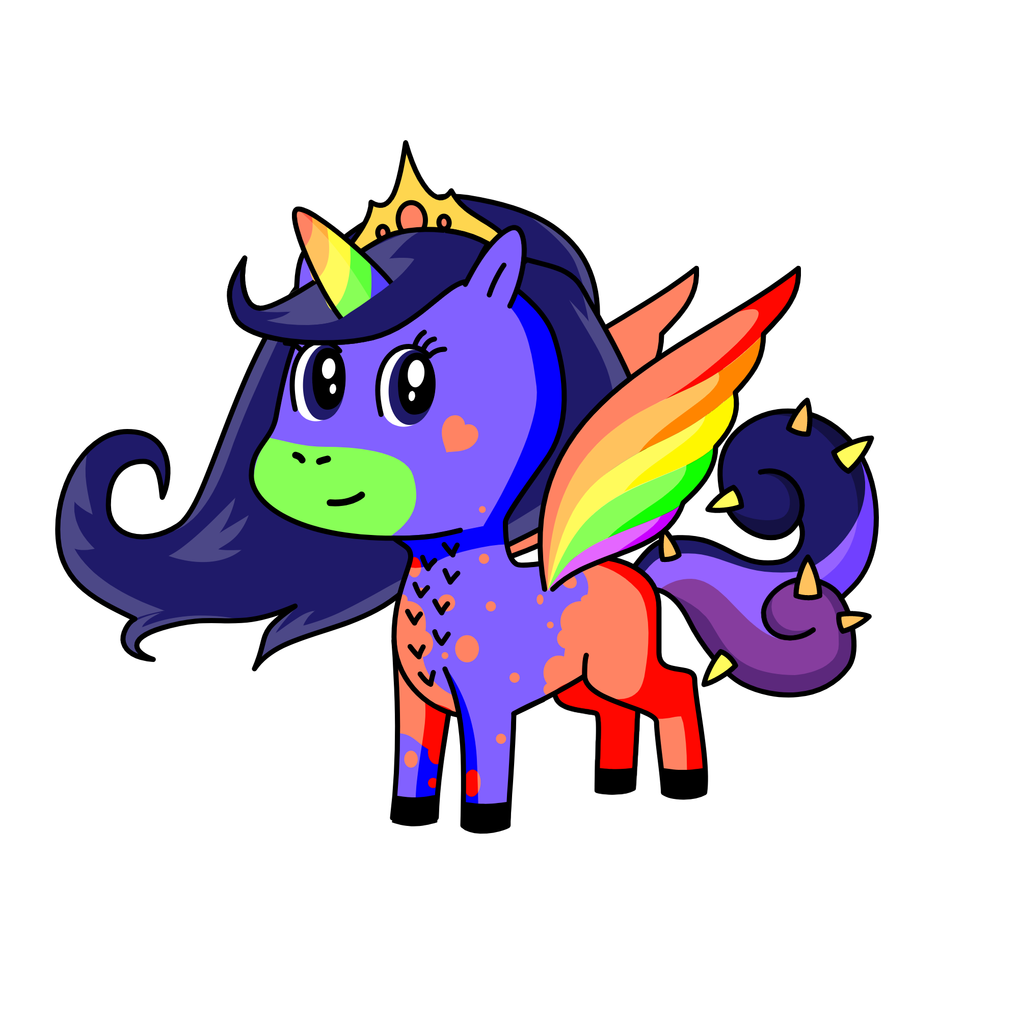 Rainbow, the unicorn