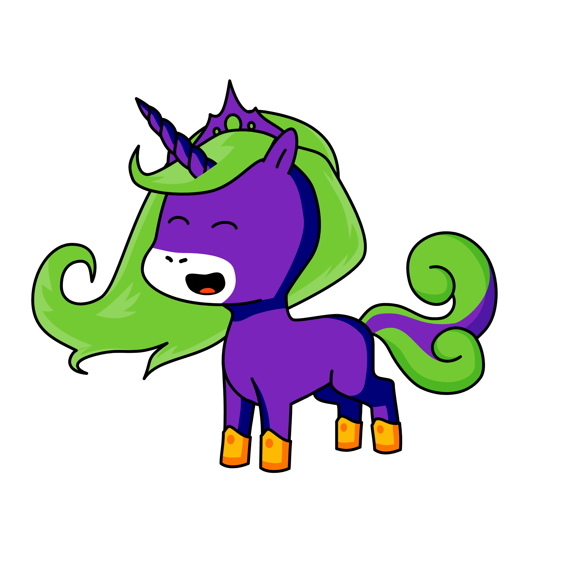 The joker but a girl, the unicorn