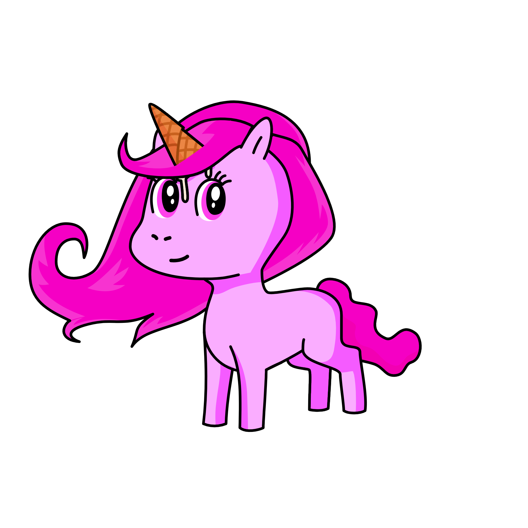 Stawberry Ice-cream, the unicorn