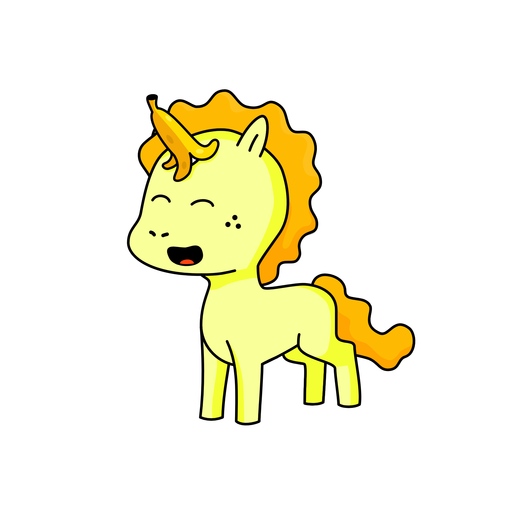 Happy Banana, the unicorn