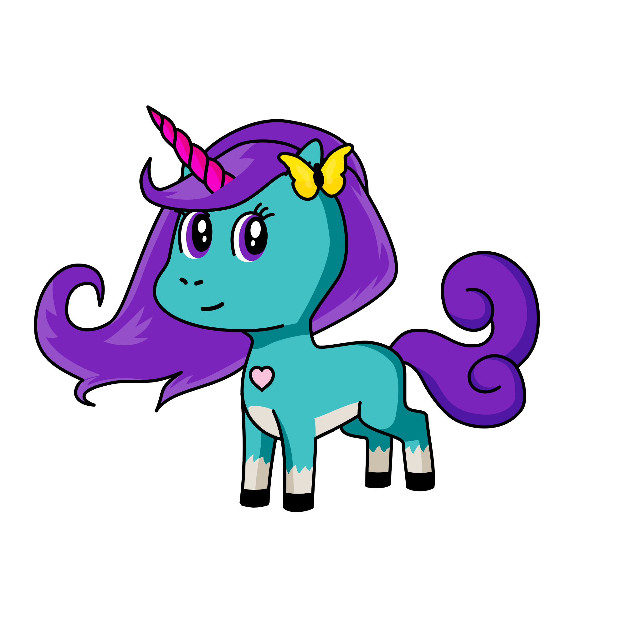 Violet, the unicorn