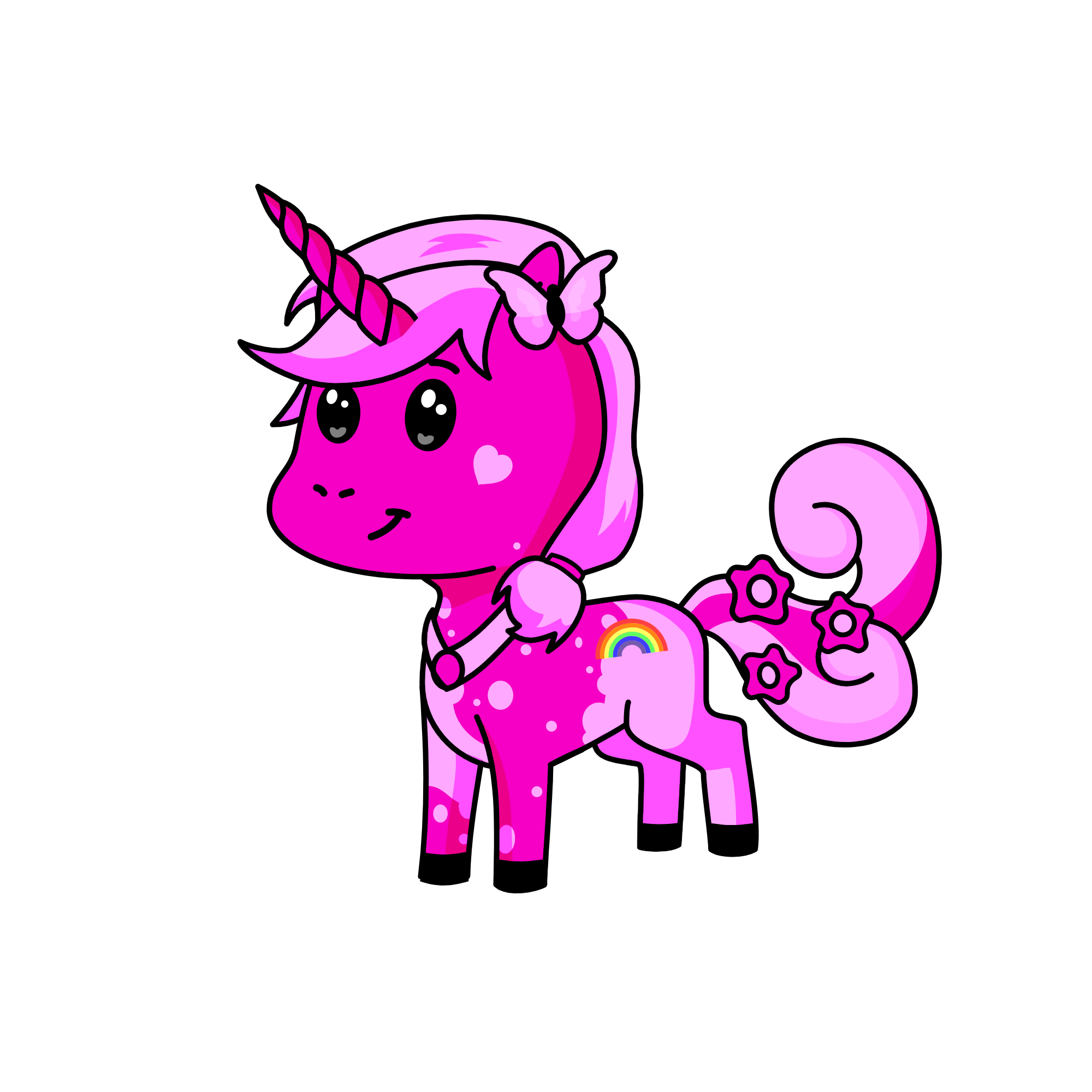 to much pink, the unicorn
