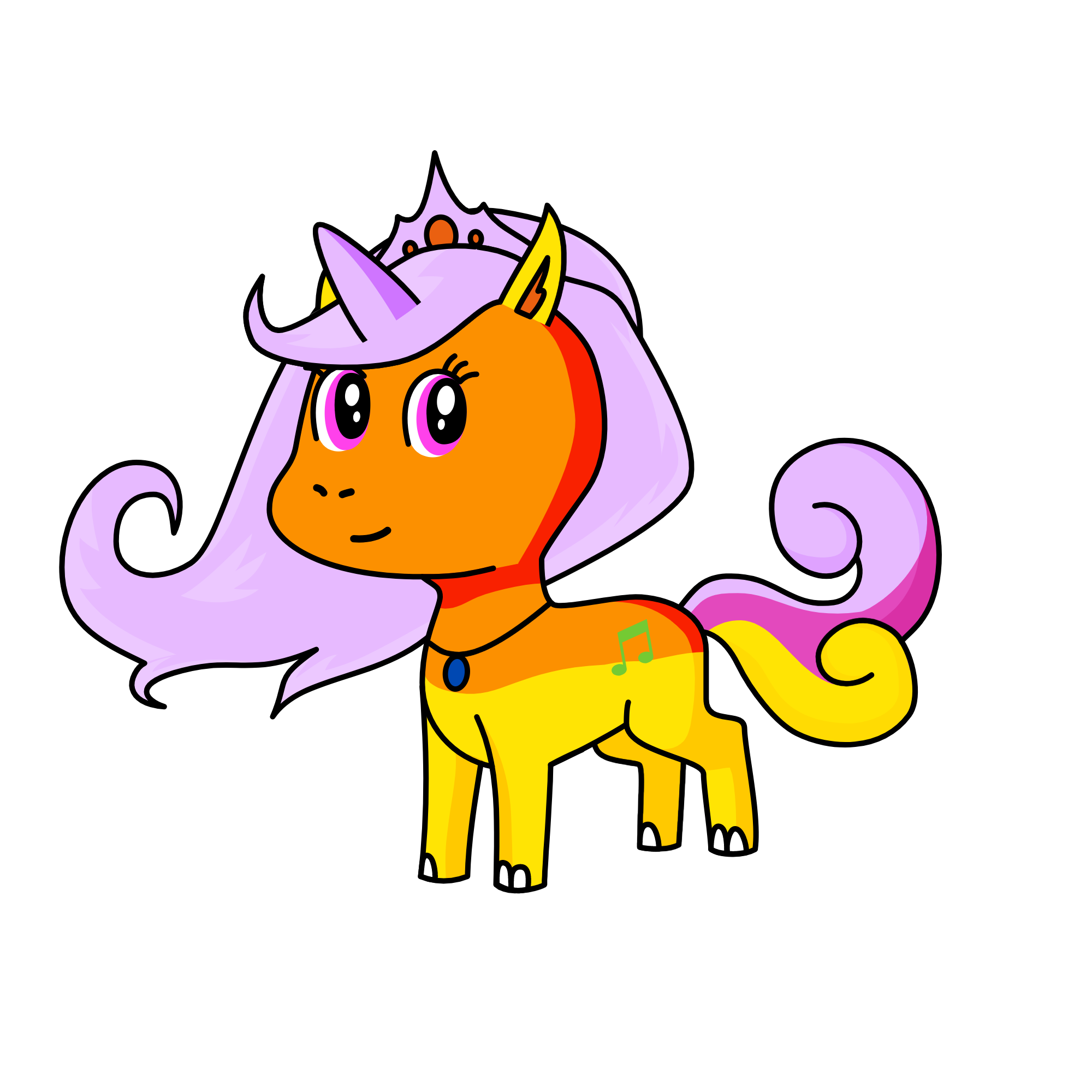Rainbow, the unicorn