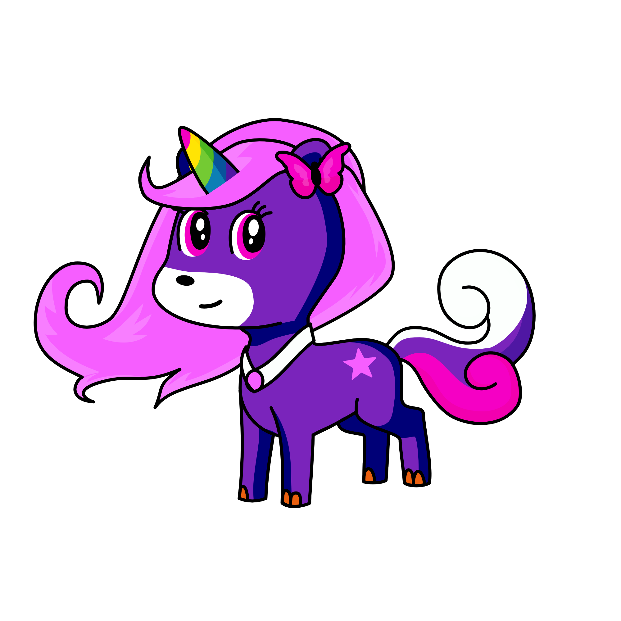 Rainbow, the unicorn