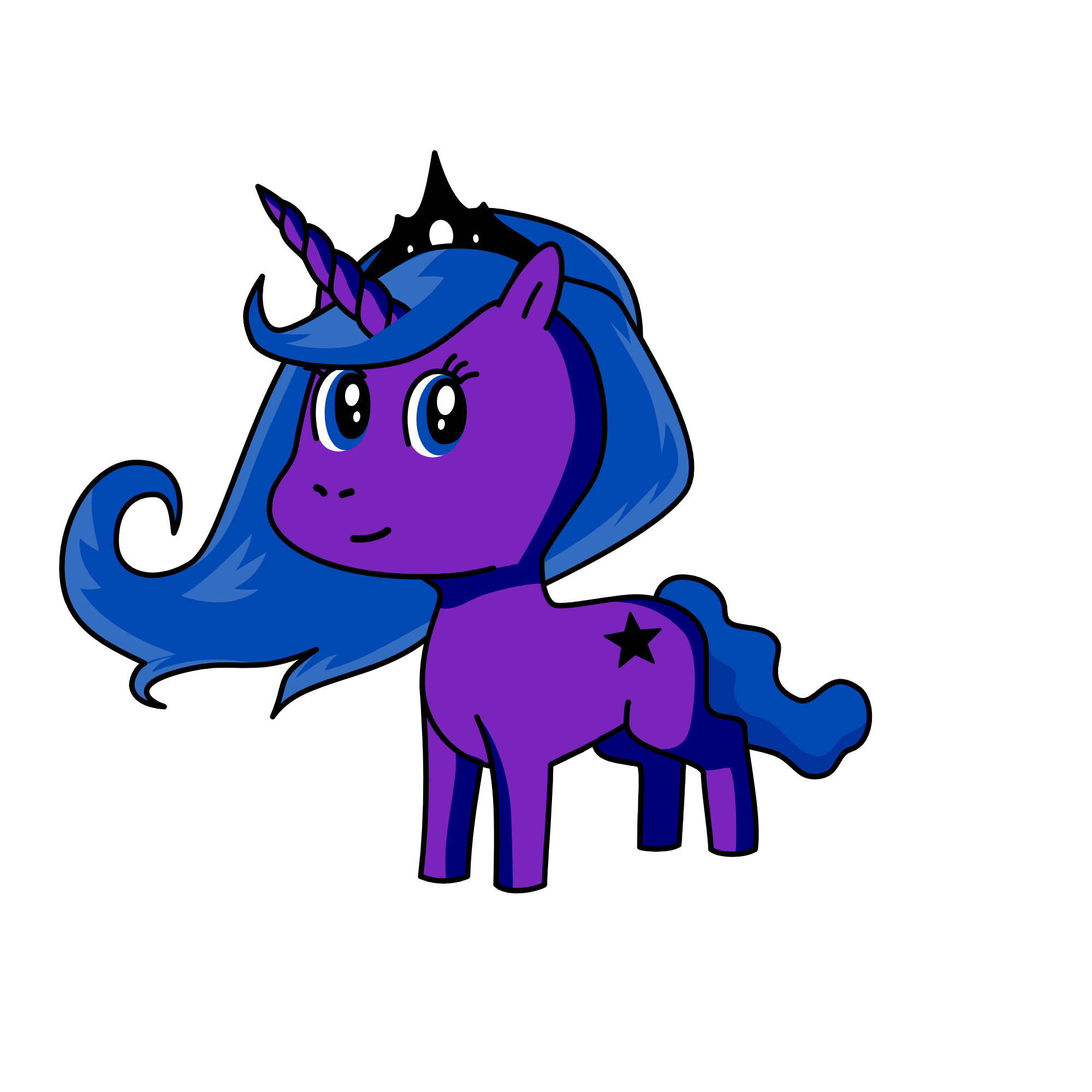 princess Luna, the unicorn
