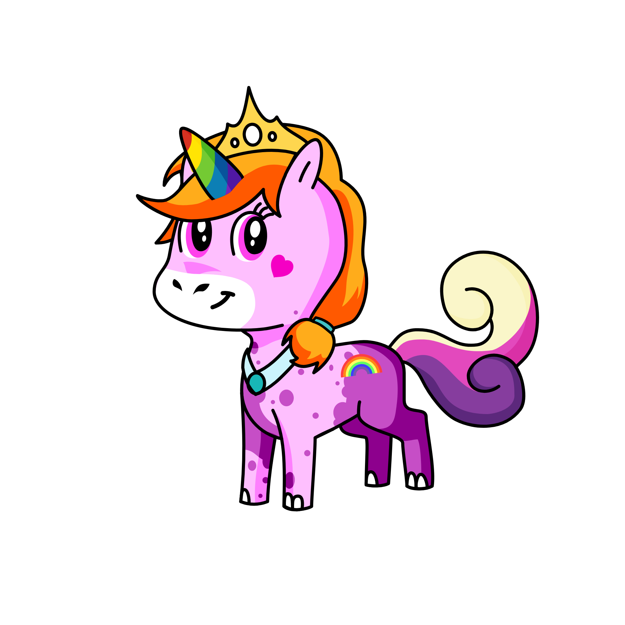 kıralçe gökkuşağı atı, the unicorn