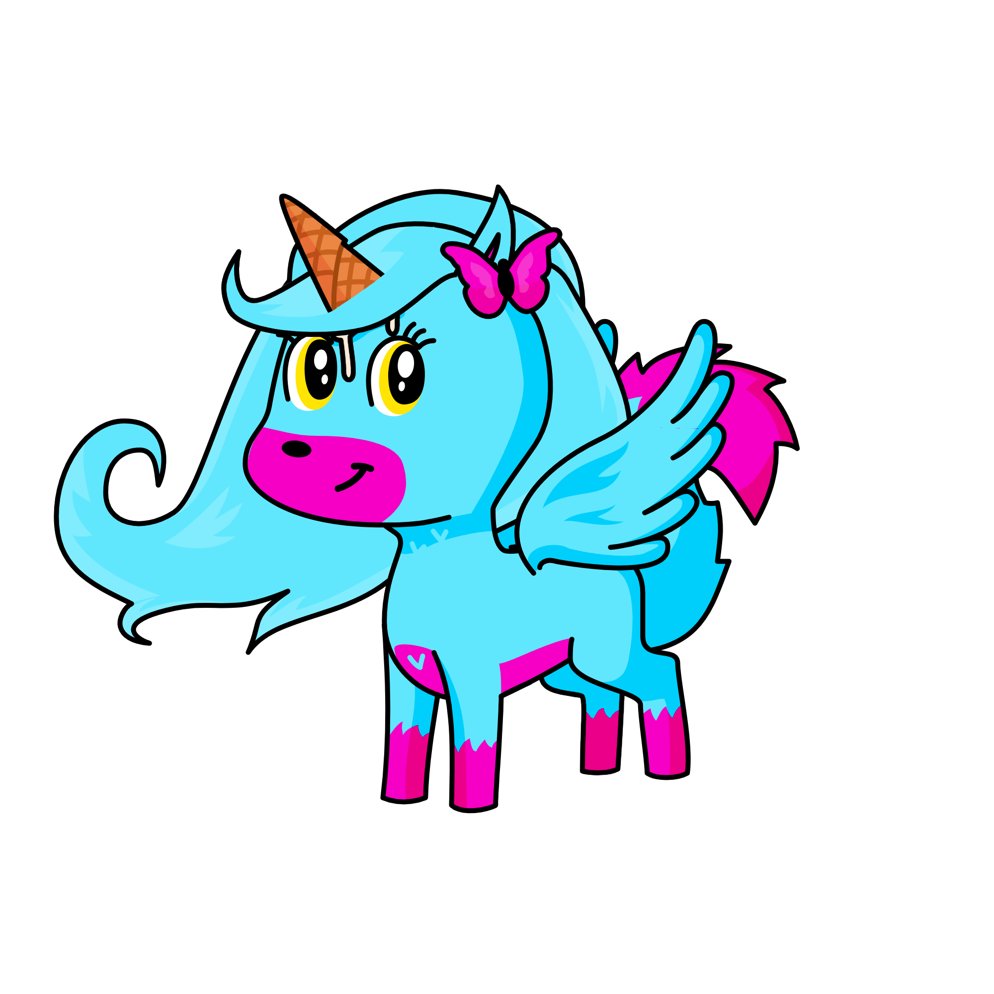 Teal, the unicorn