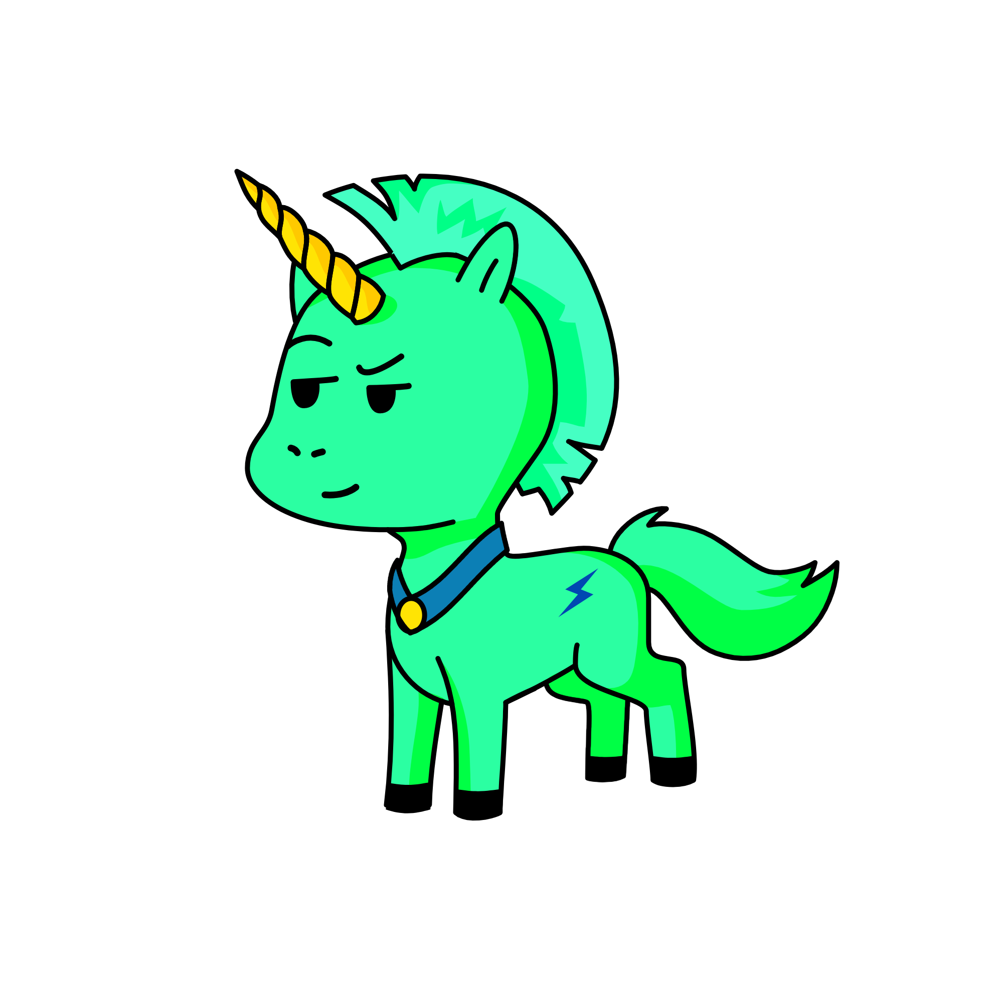 Aqua prince of the water unicorns, the unicorn