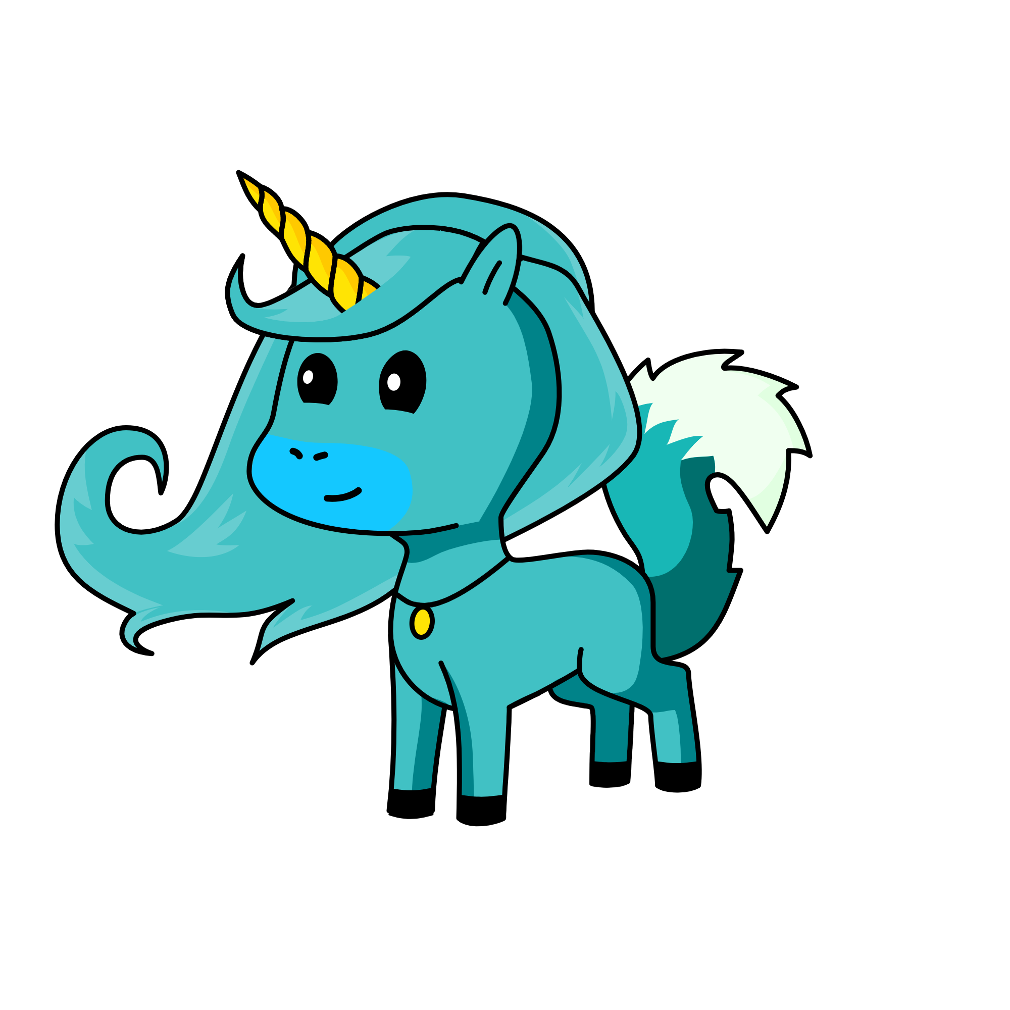 Coral Queen of the water unicorns, the unicorn
