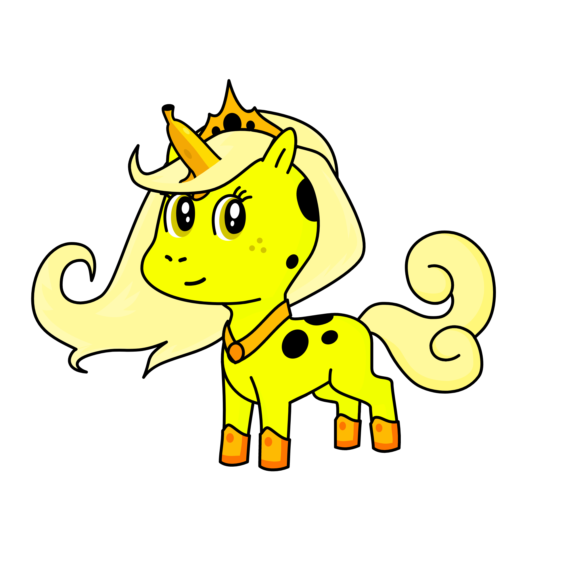 Queen Banana, the unicorn
