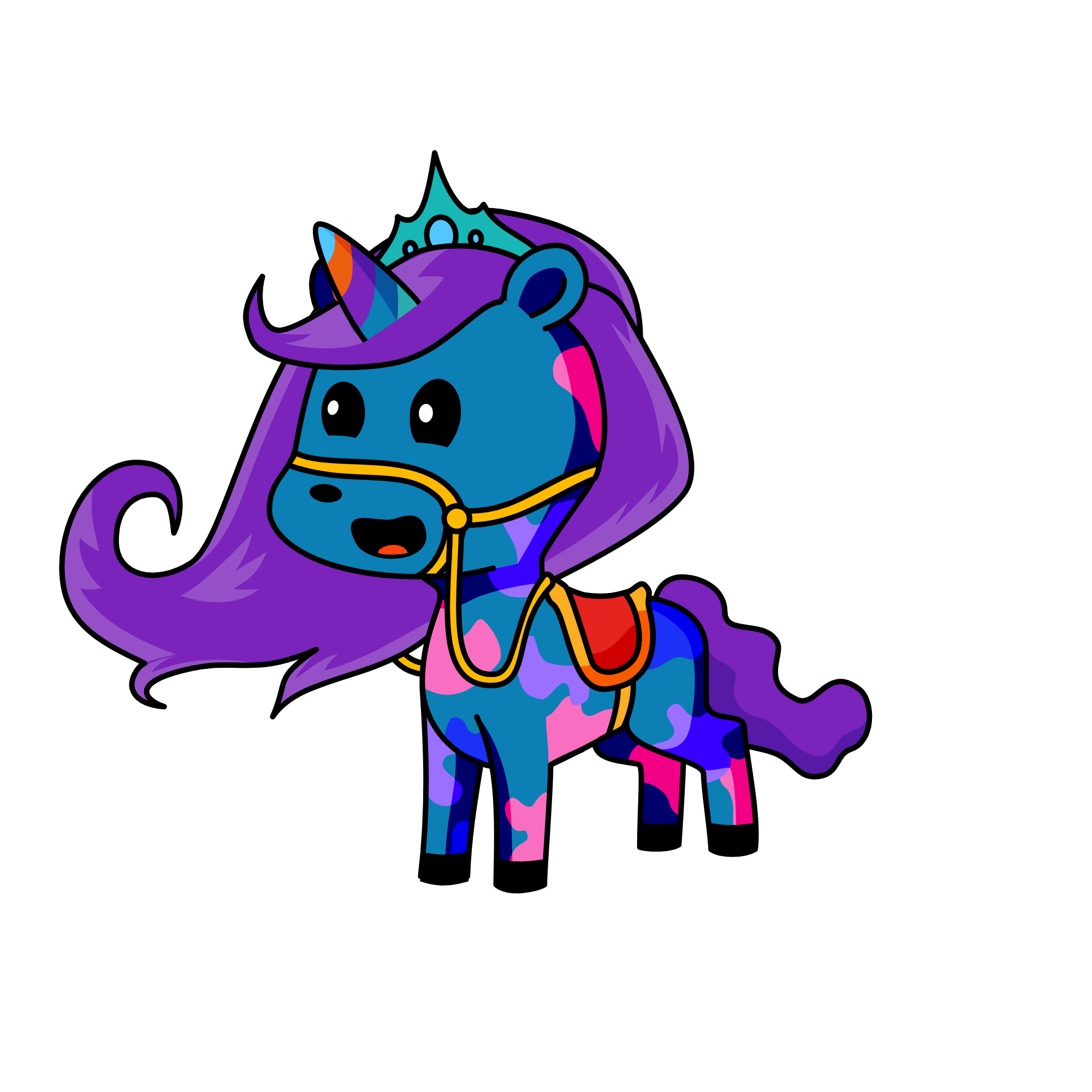 Blue, the unicorn