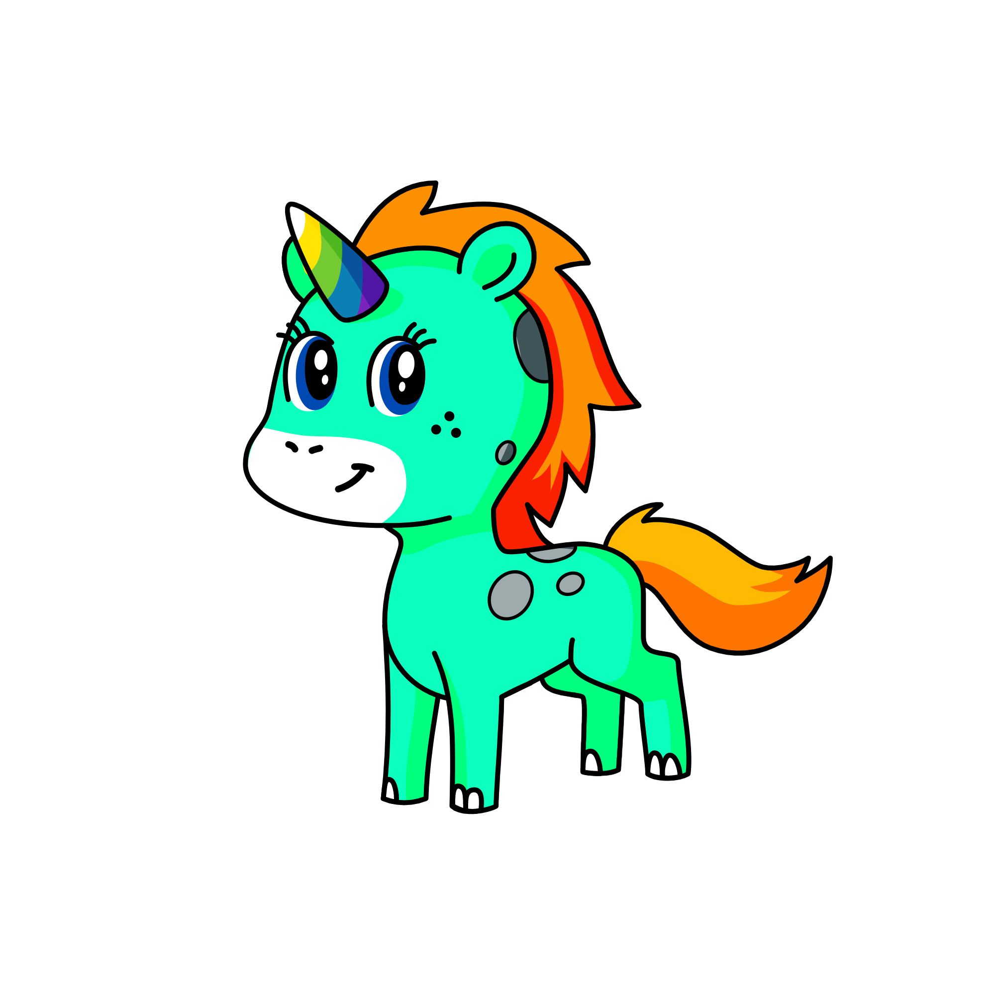 Small Blue, the unicorn