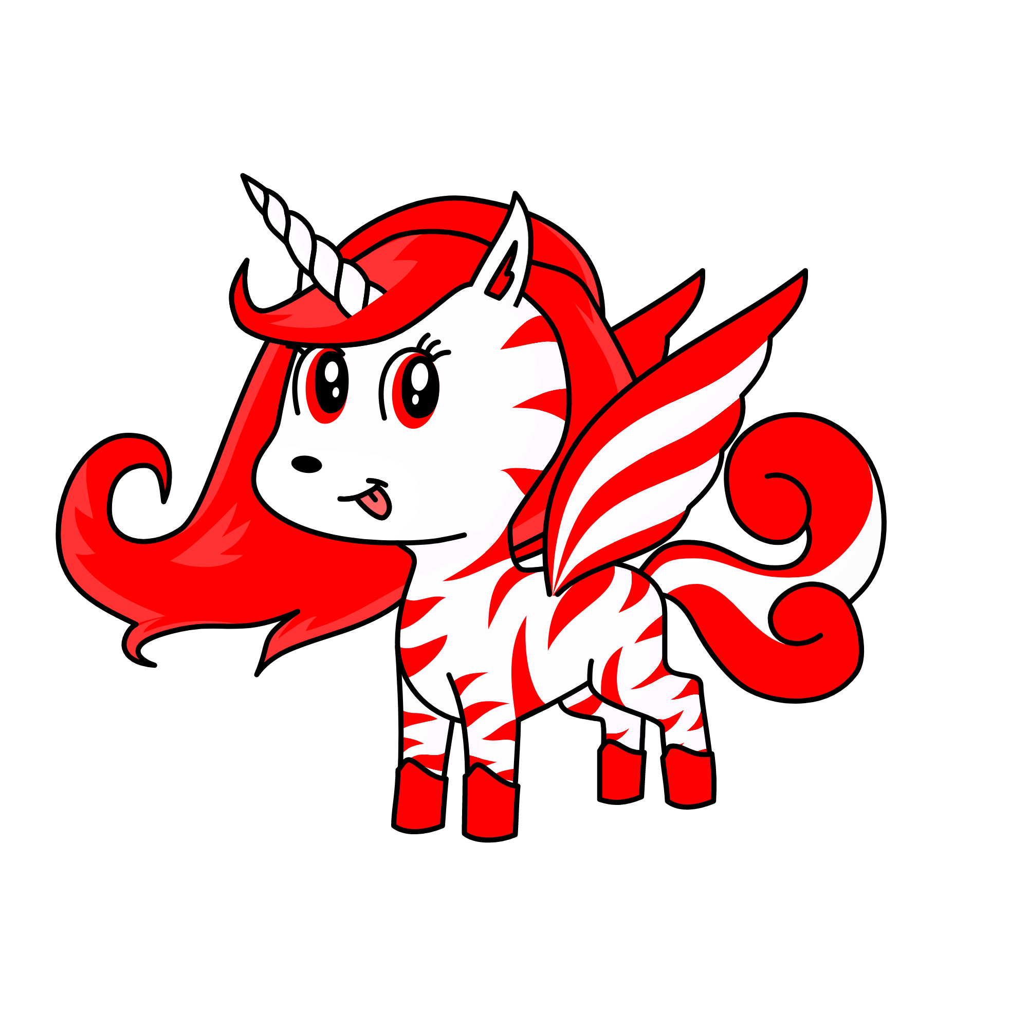 Candy cane, the unicorn