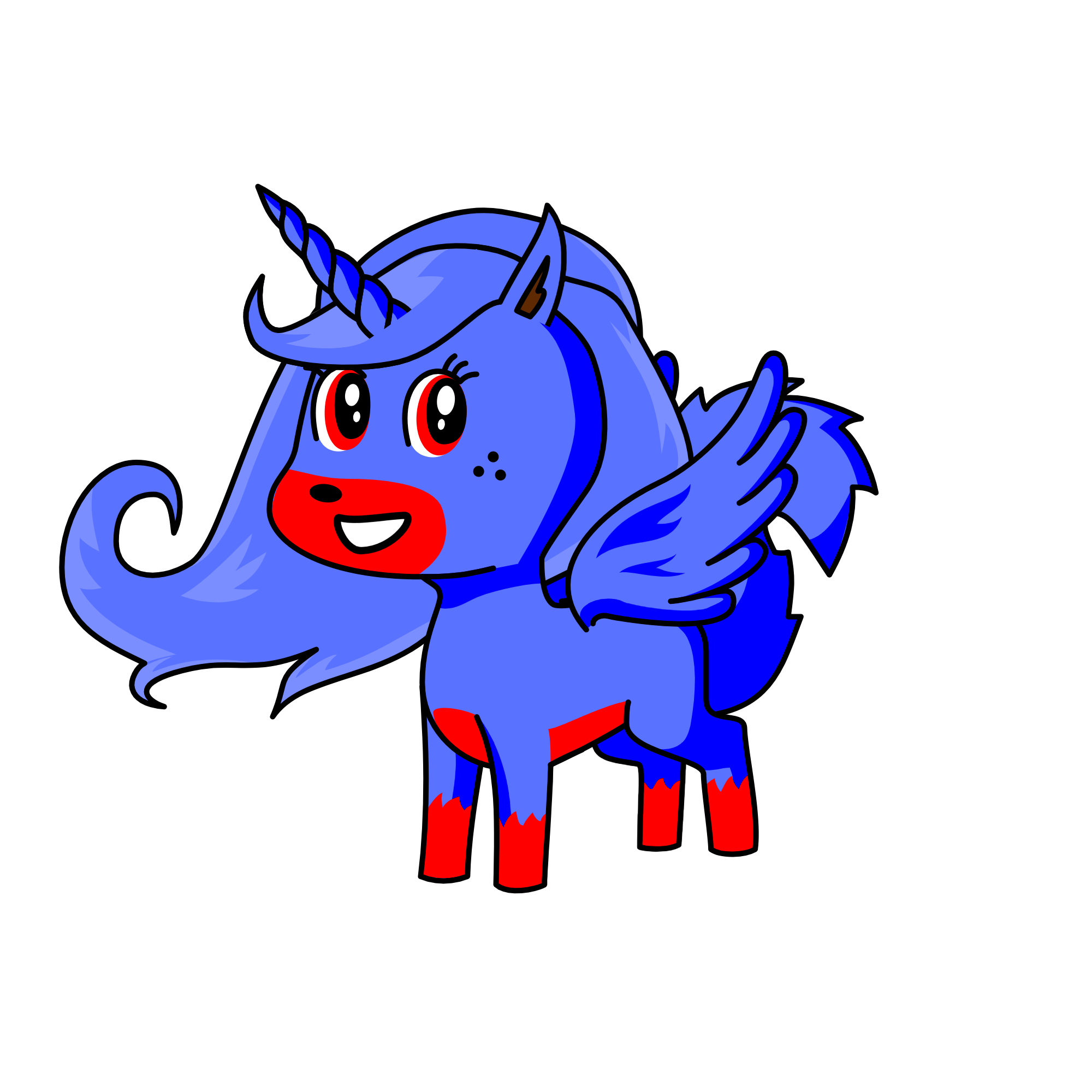 Furryneonblue, the unicorn