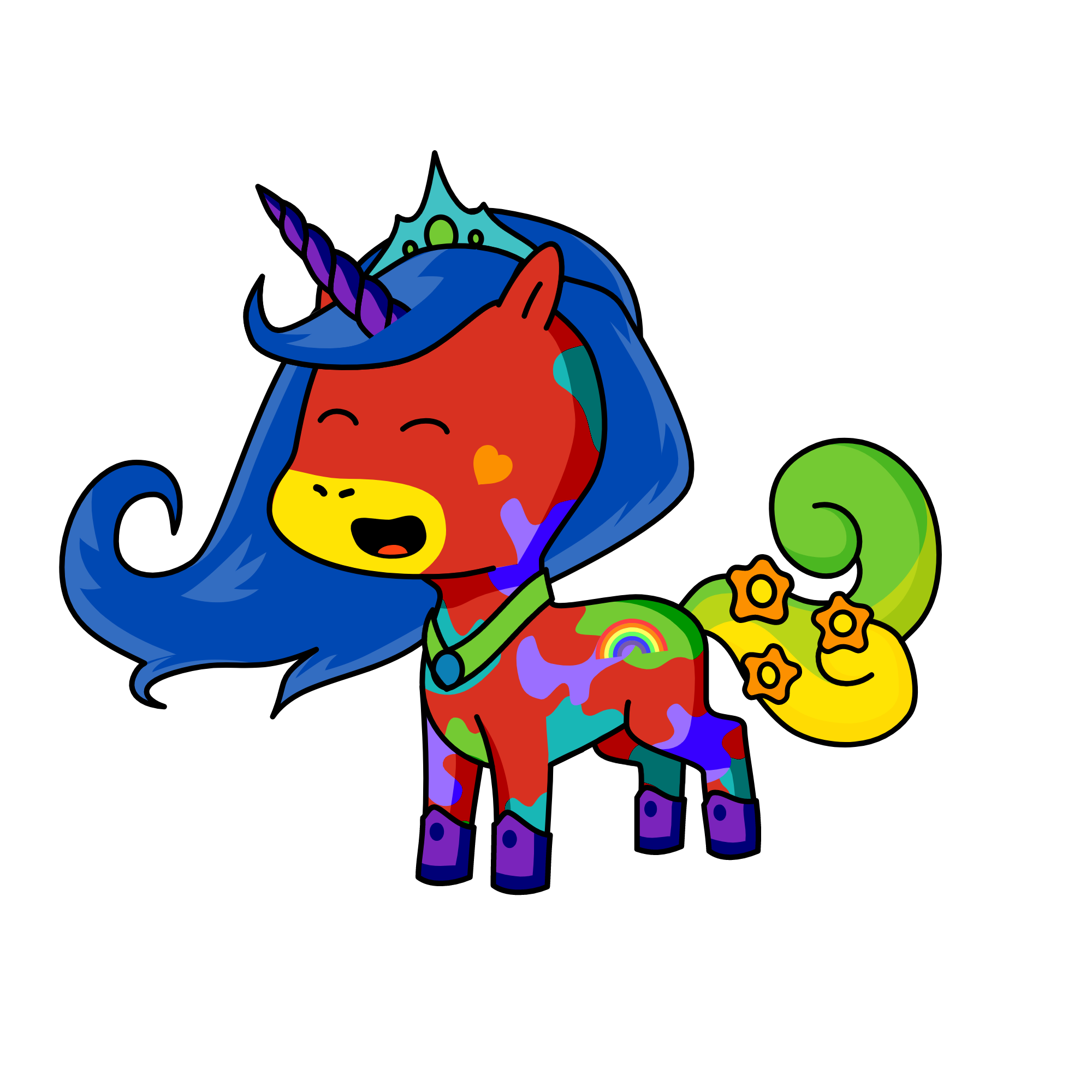 Queen Skittle, the unicorn