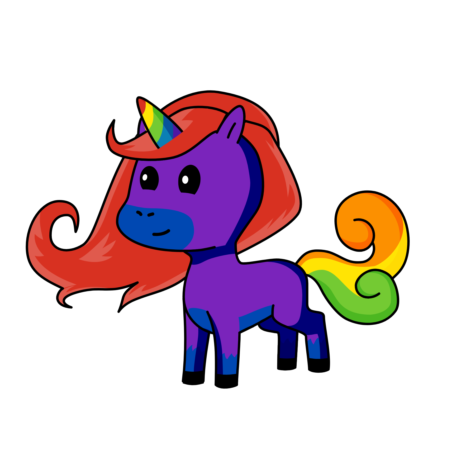 Raibow, the unicorn
