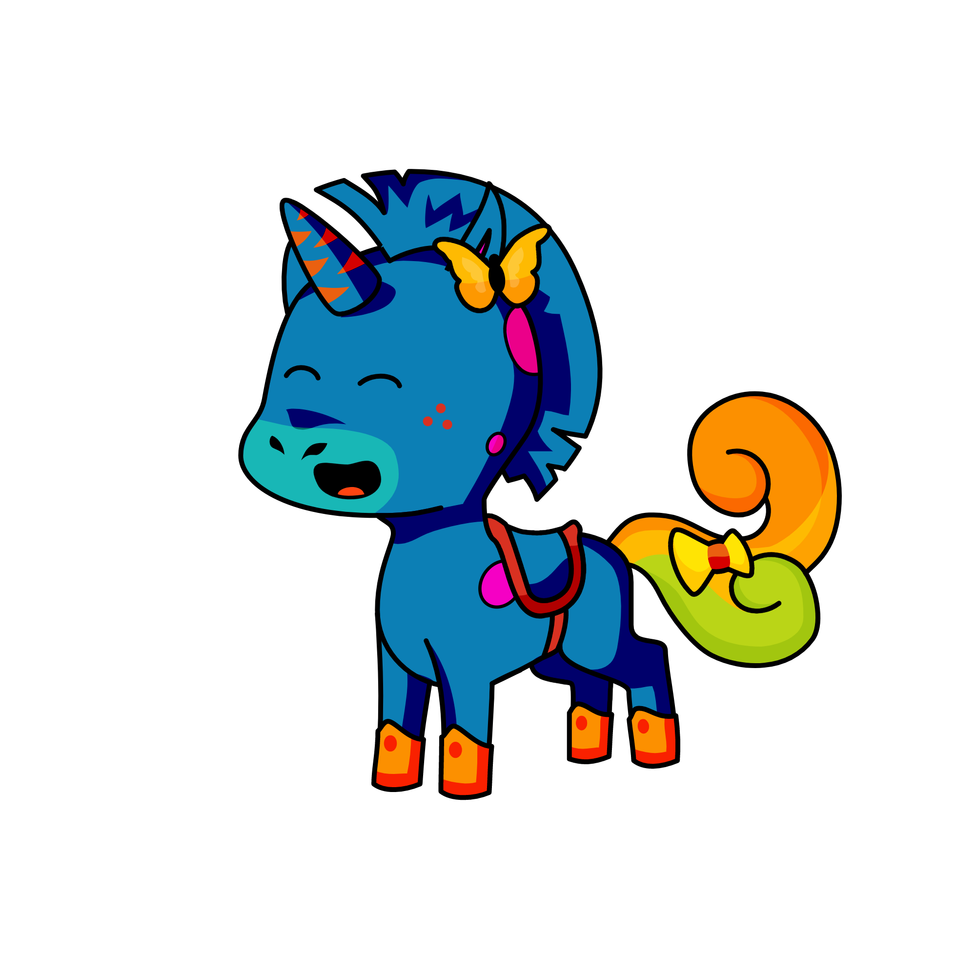 I LOVE YOIU, the unicorn
