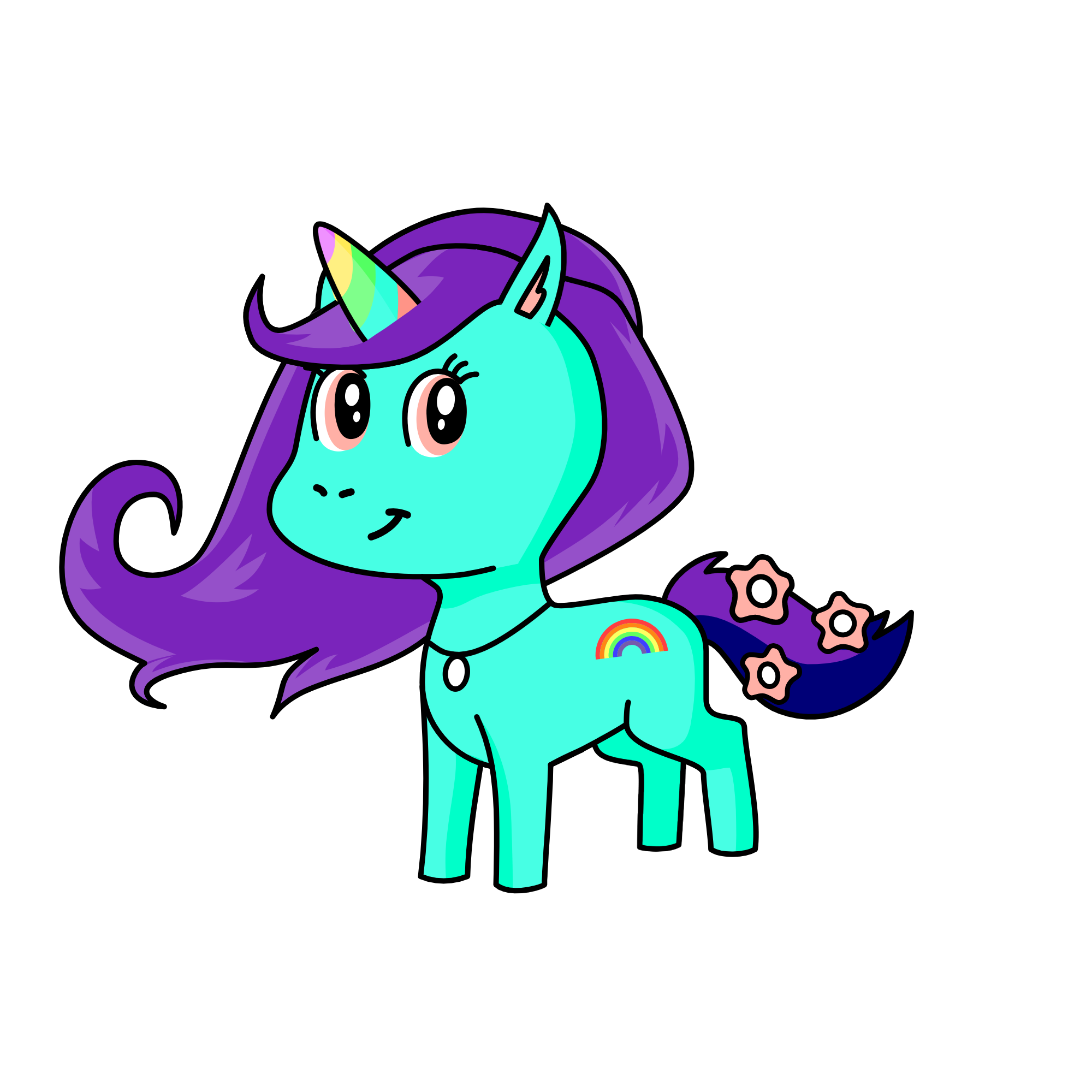 rainbow dash, the unicorn