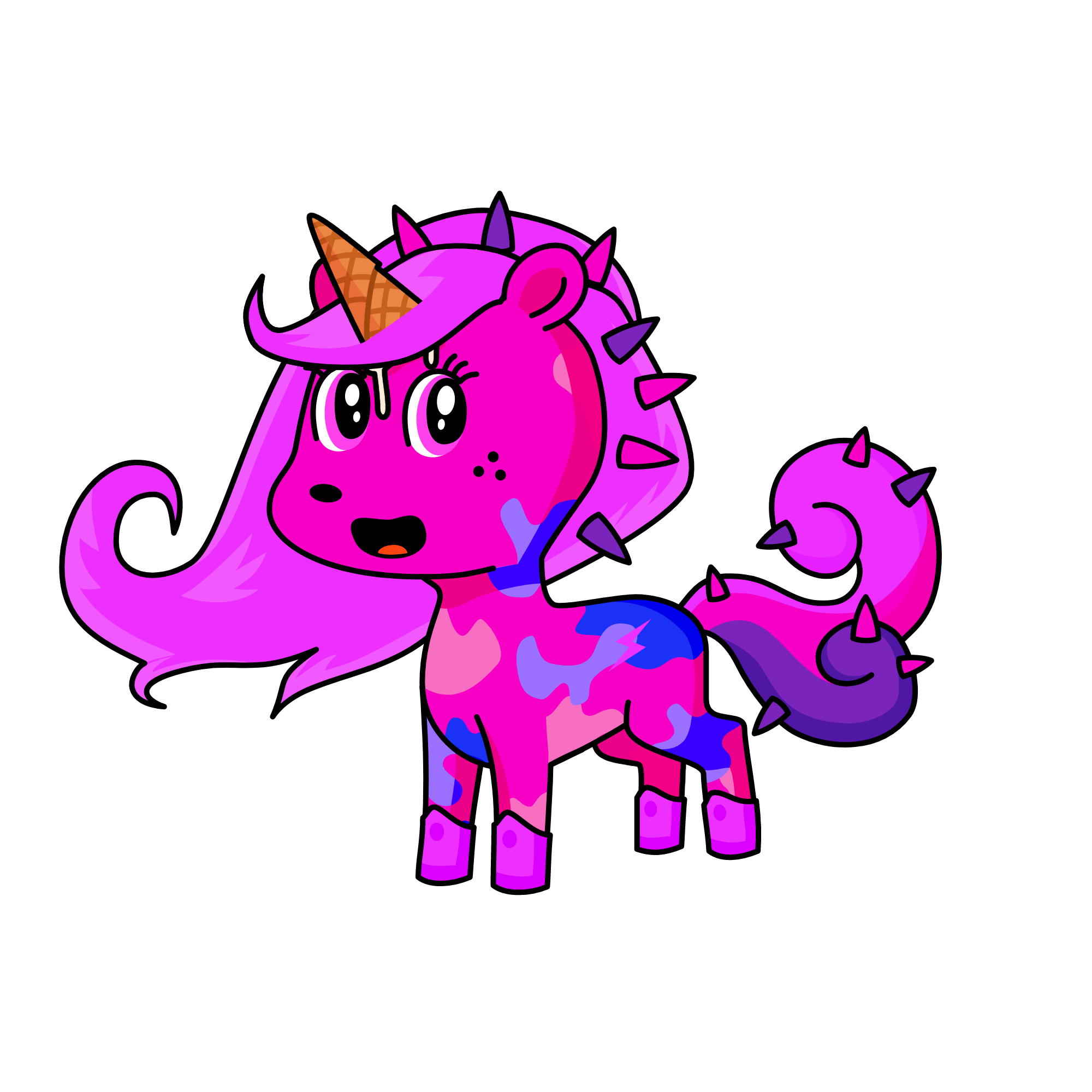 Ice cream cupcake, the unicorn