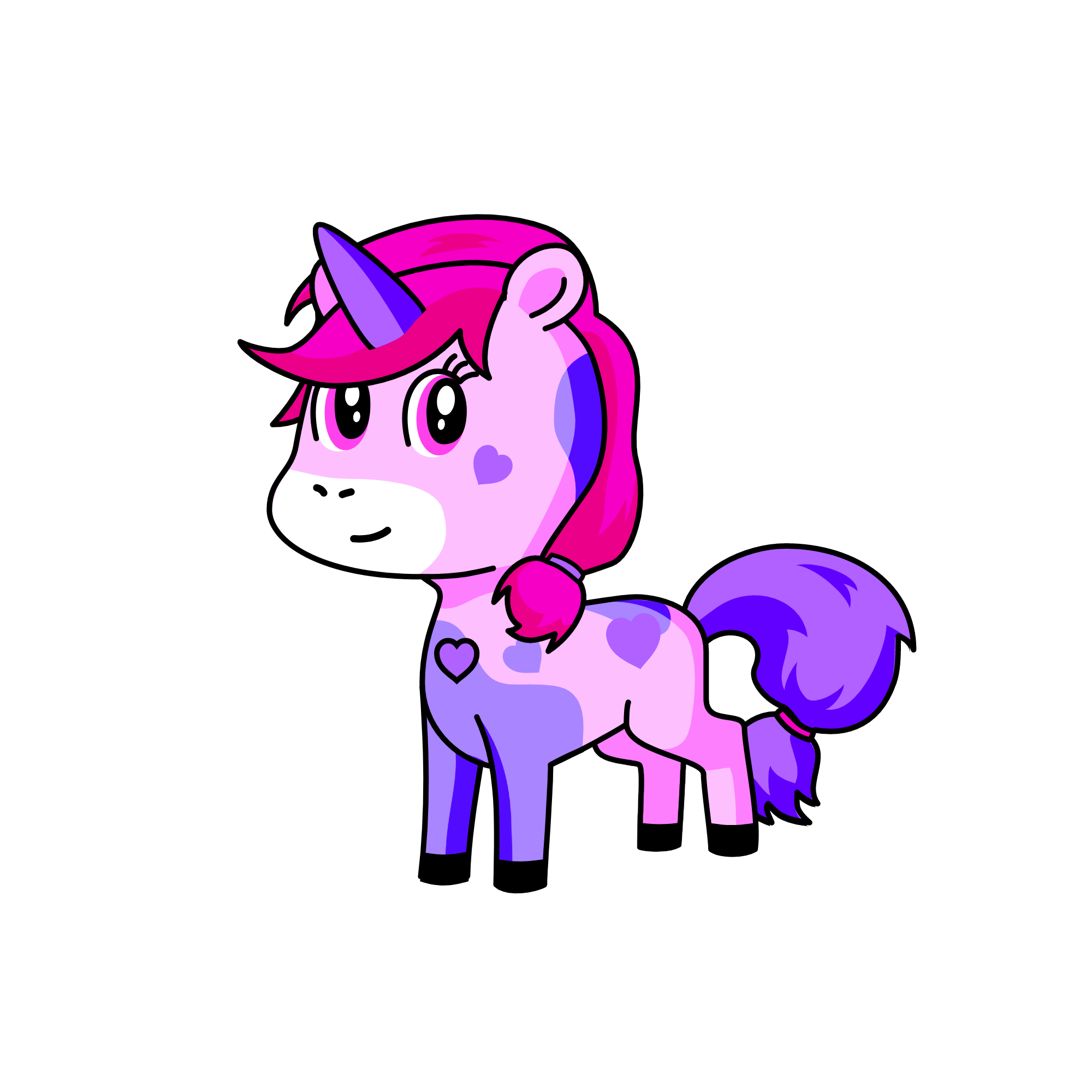 purple love, the unicorn