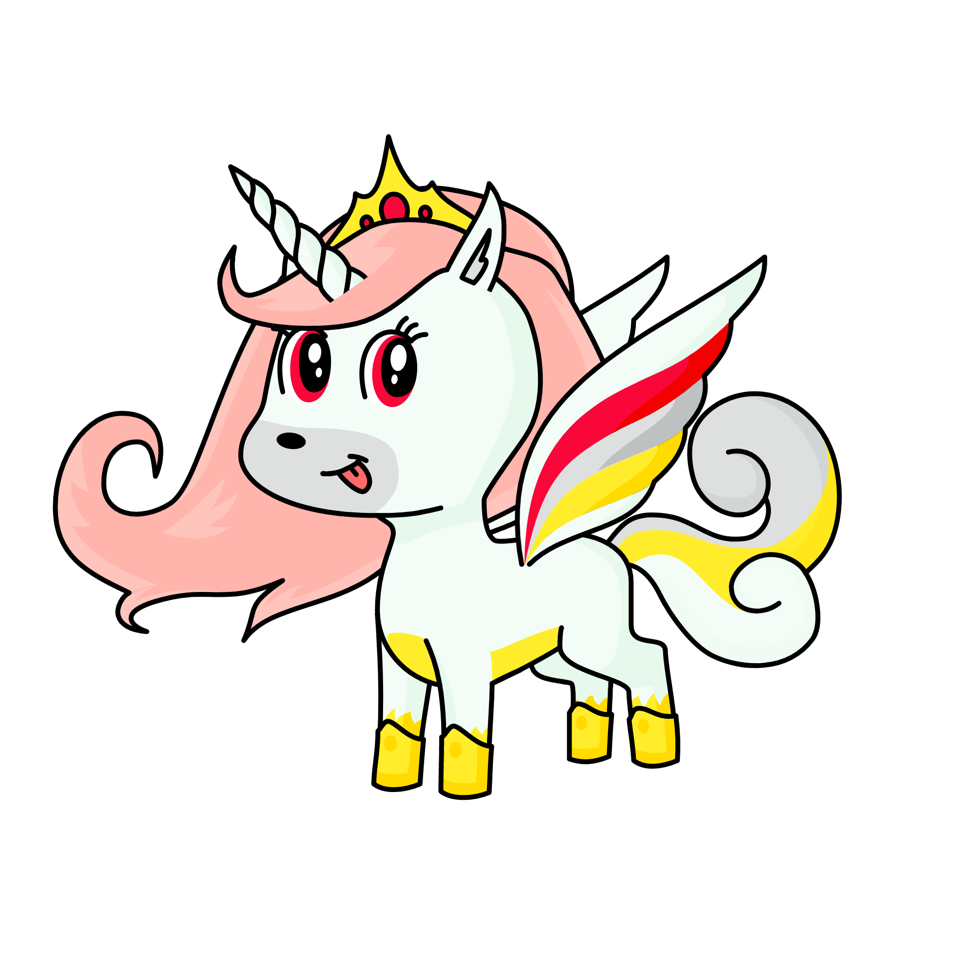 Sliver Gold Pearl , the unicorn