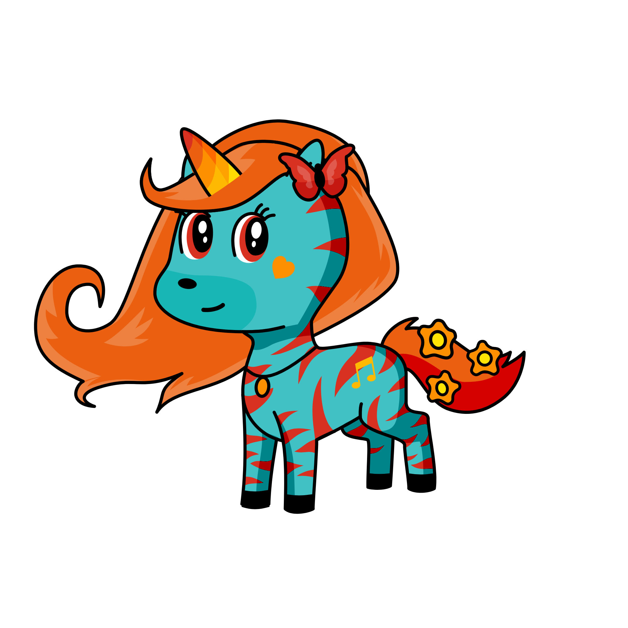 Sunset but I forgot how to make her, the unicorn