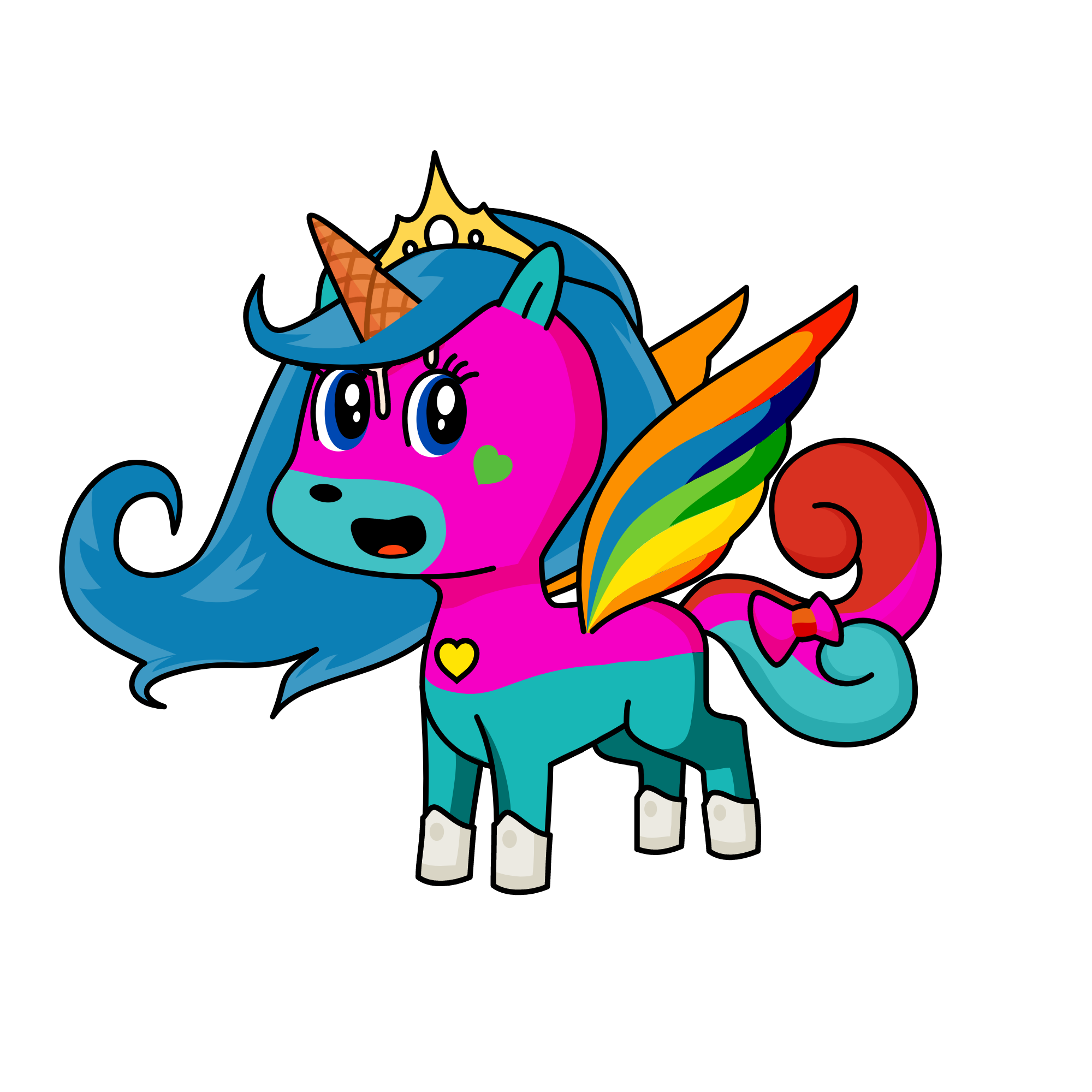 oops got ice cream on me, the unicorn