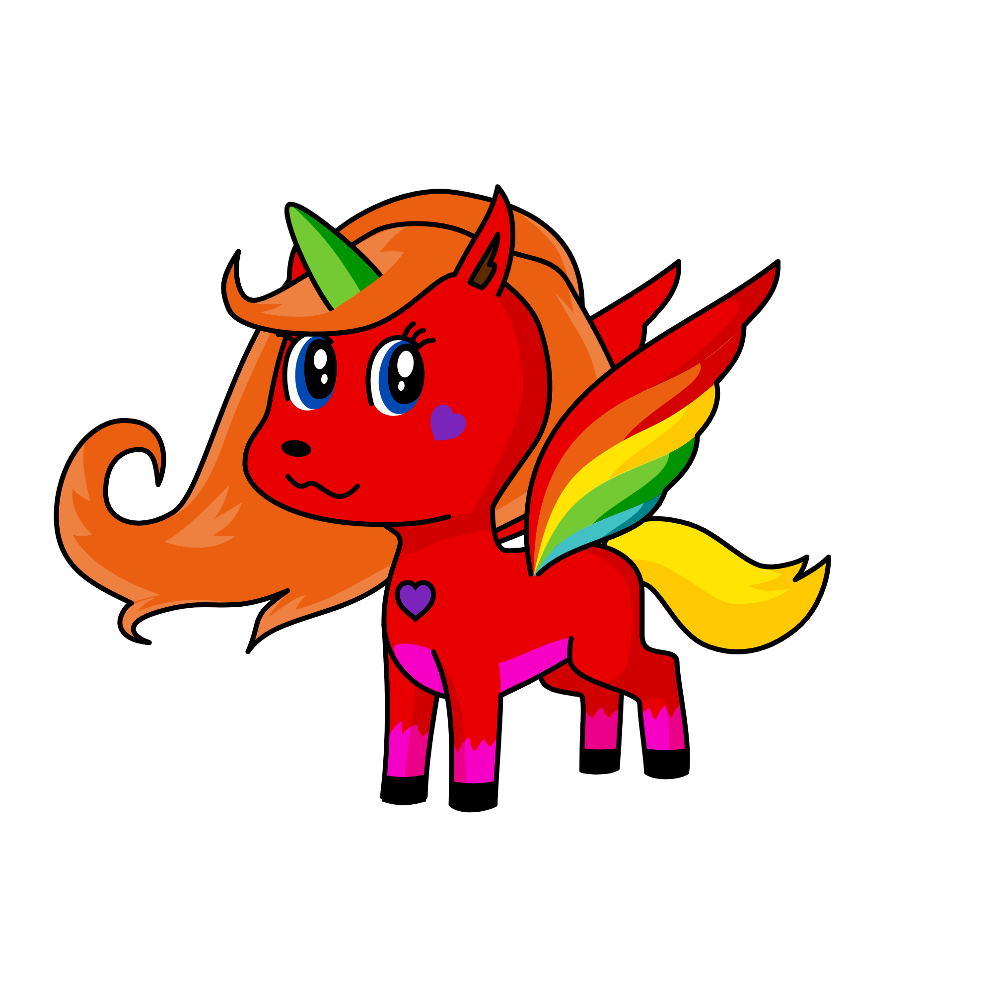 Rainbow, the unicorn