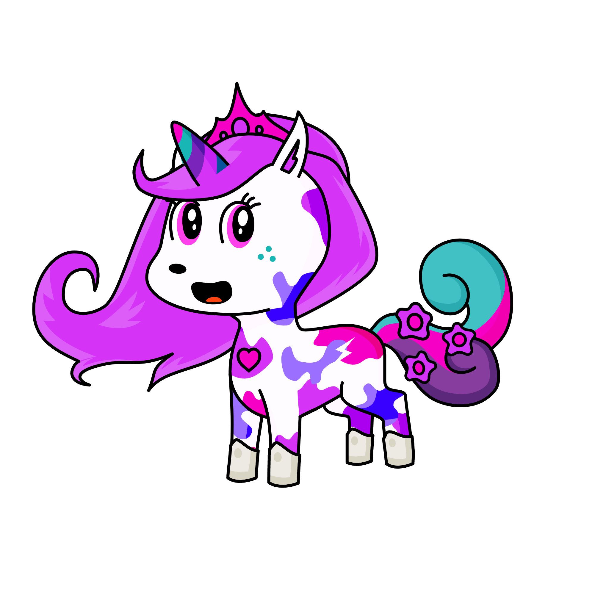 Rainbow sparkle person, the unicorn