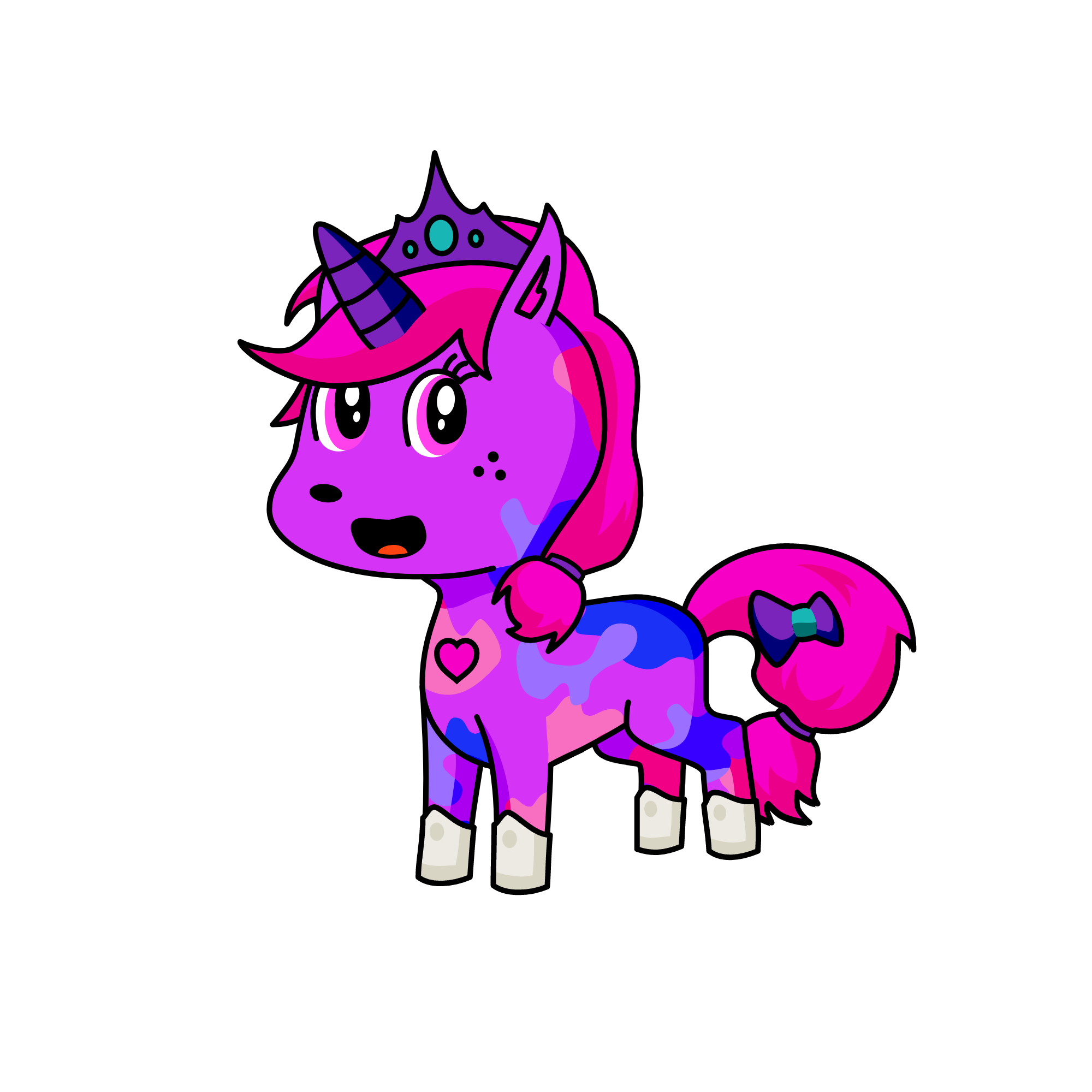 Rainbow sparkle glitter cupcake, the unicorn