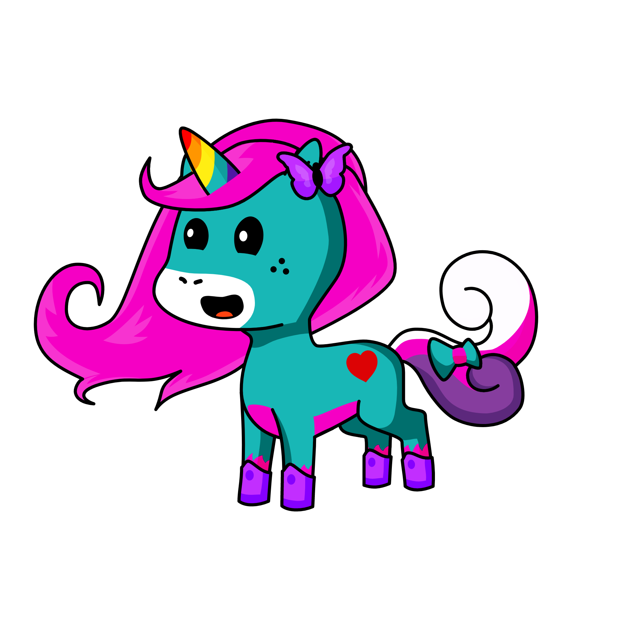 glitter glam, the unicorn