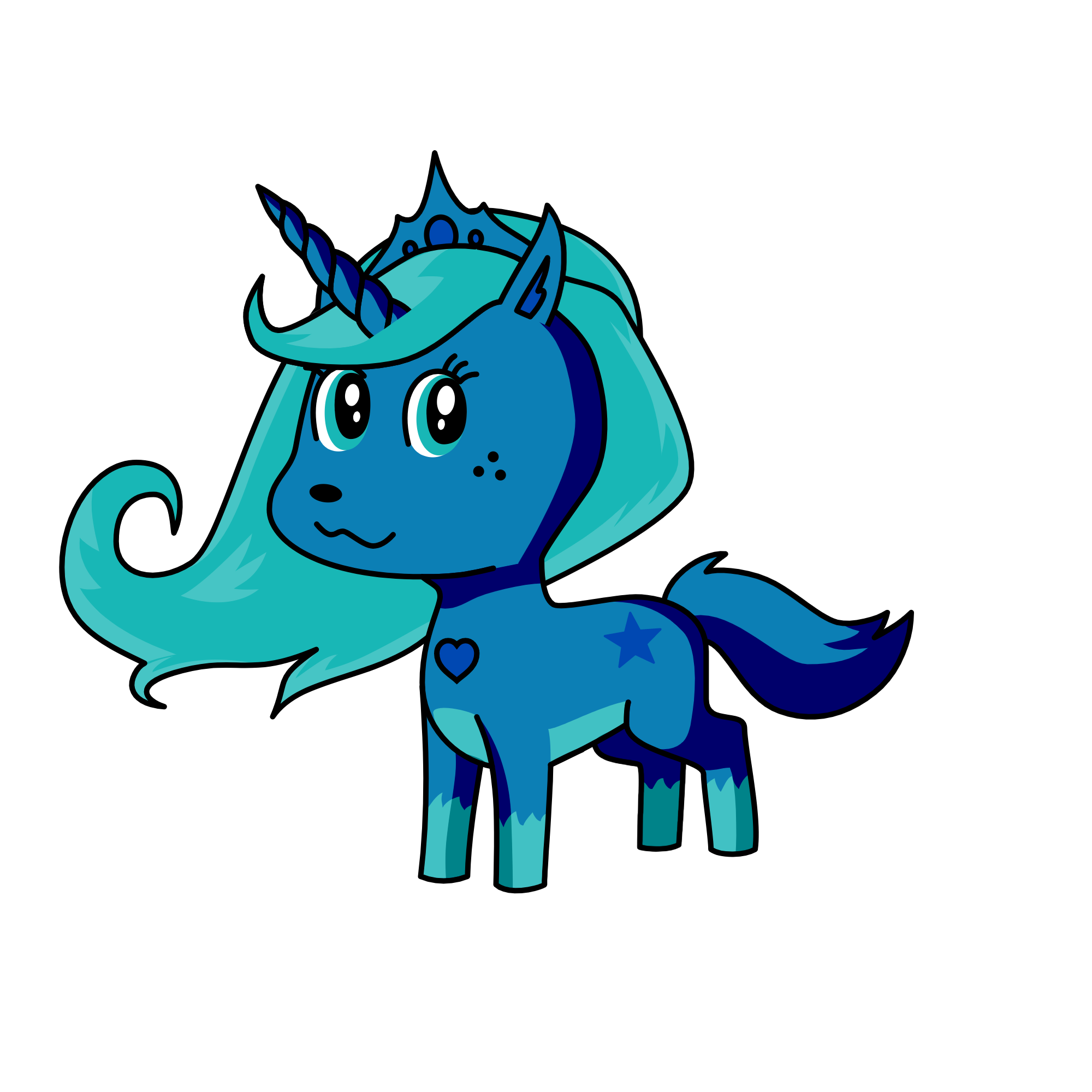 Queen of the ocean and moon, the unicorn