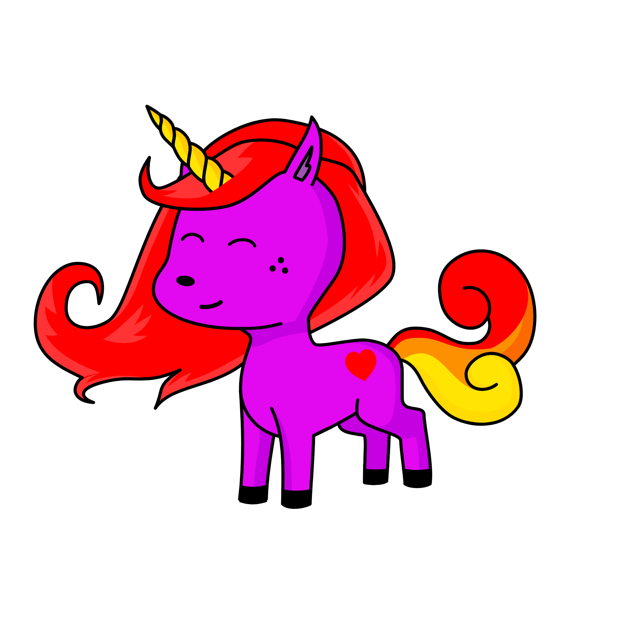 nighttime Cornify, the unicorn