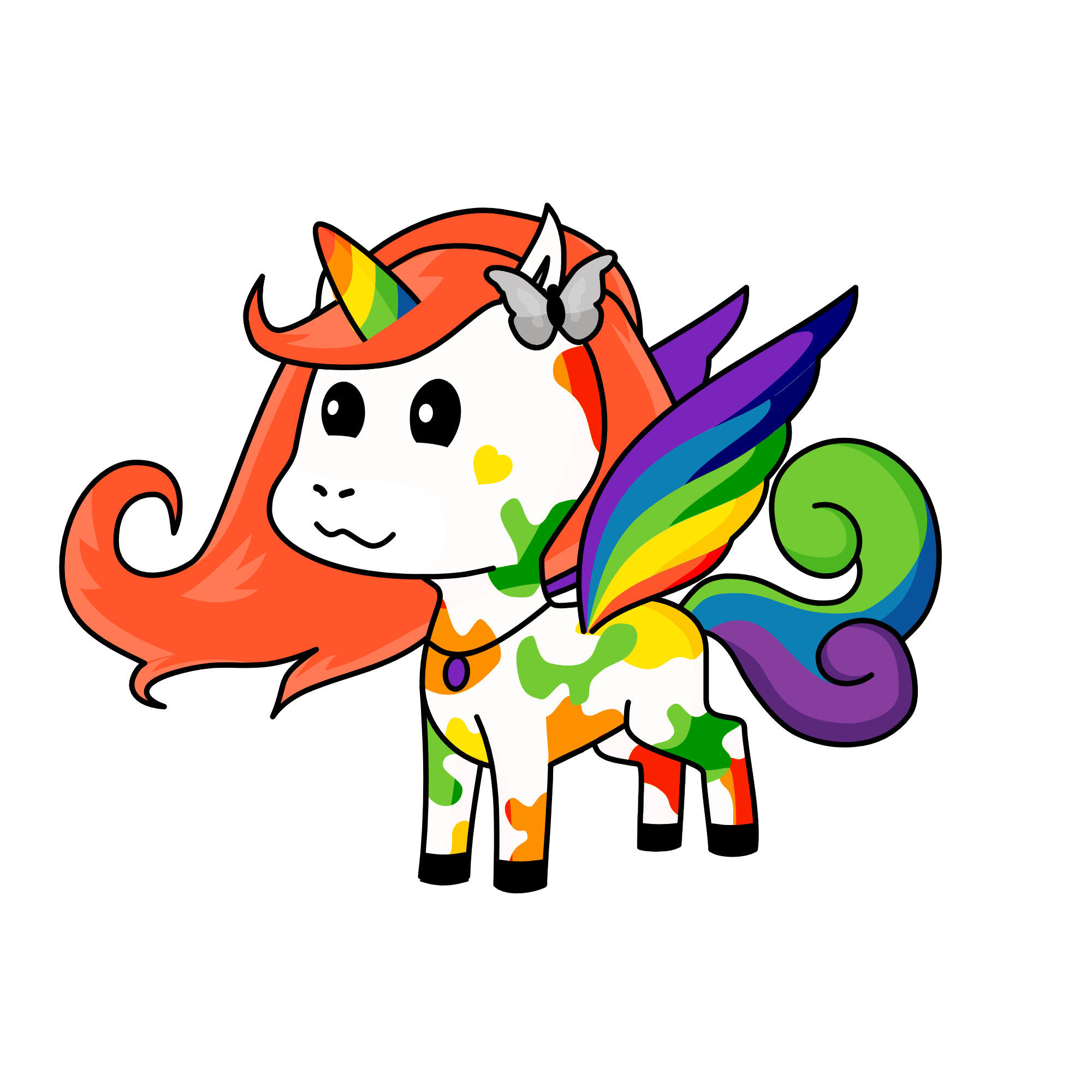 Rainbow, the unicorn